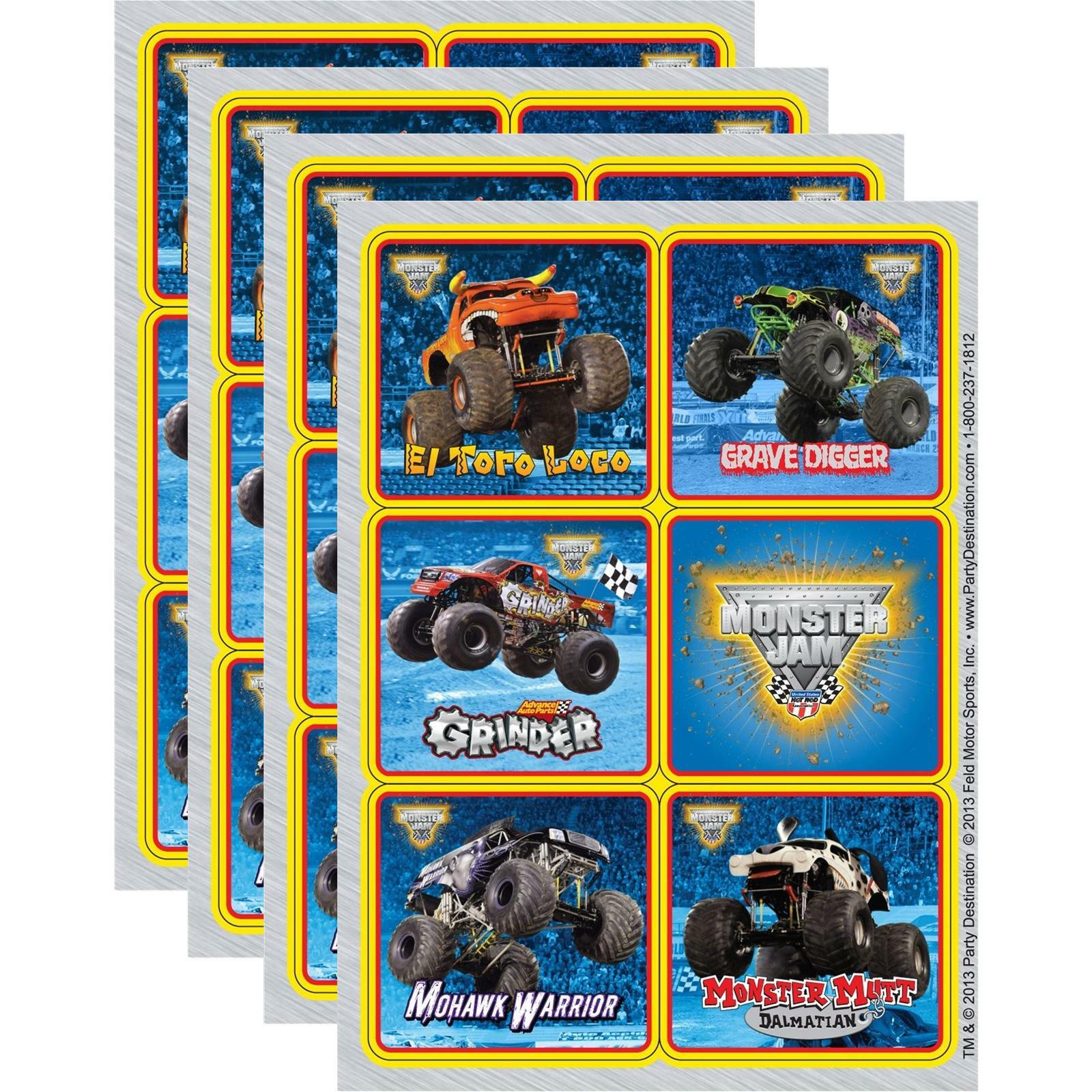 Monster Jam Stickers (4 Sheets)