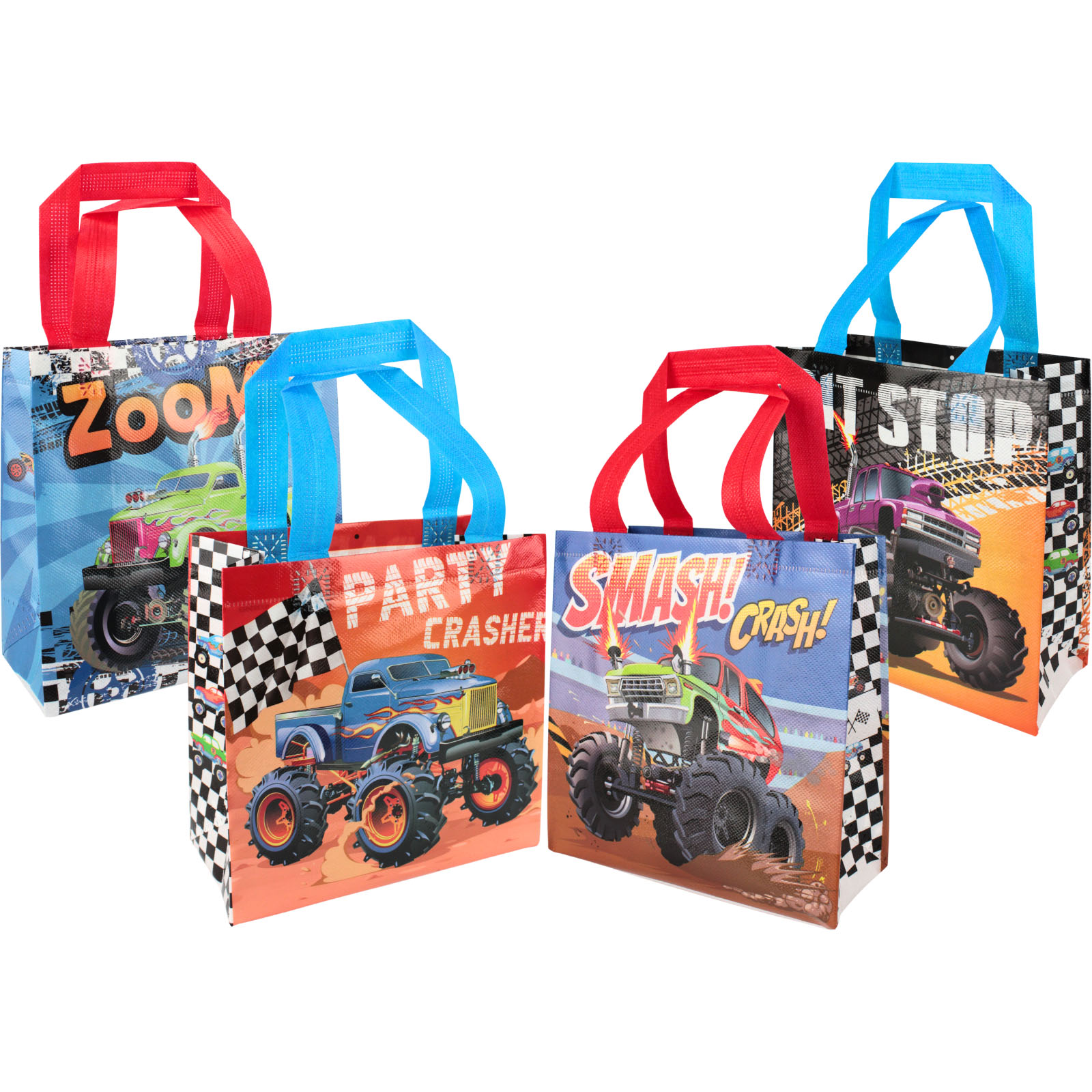 Monster Truck Party Tote Bags (Pack of 12)
