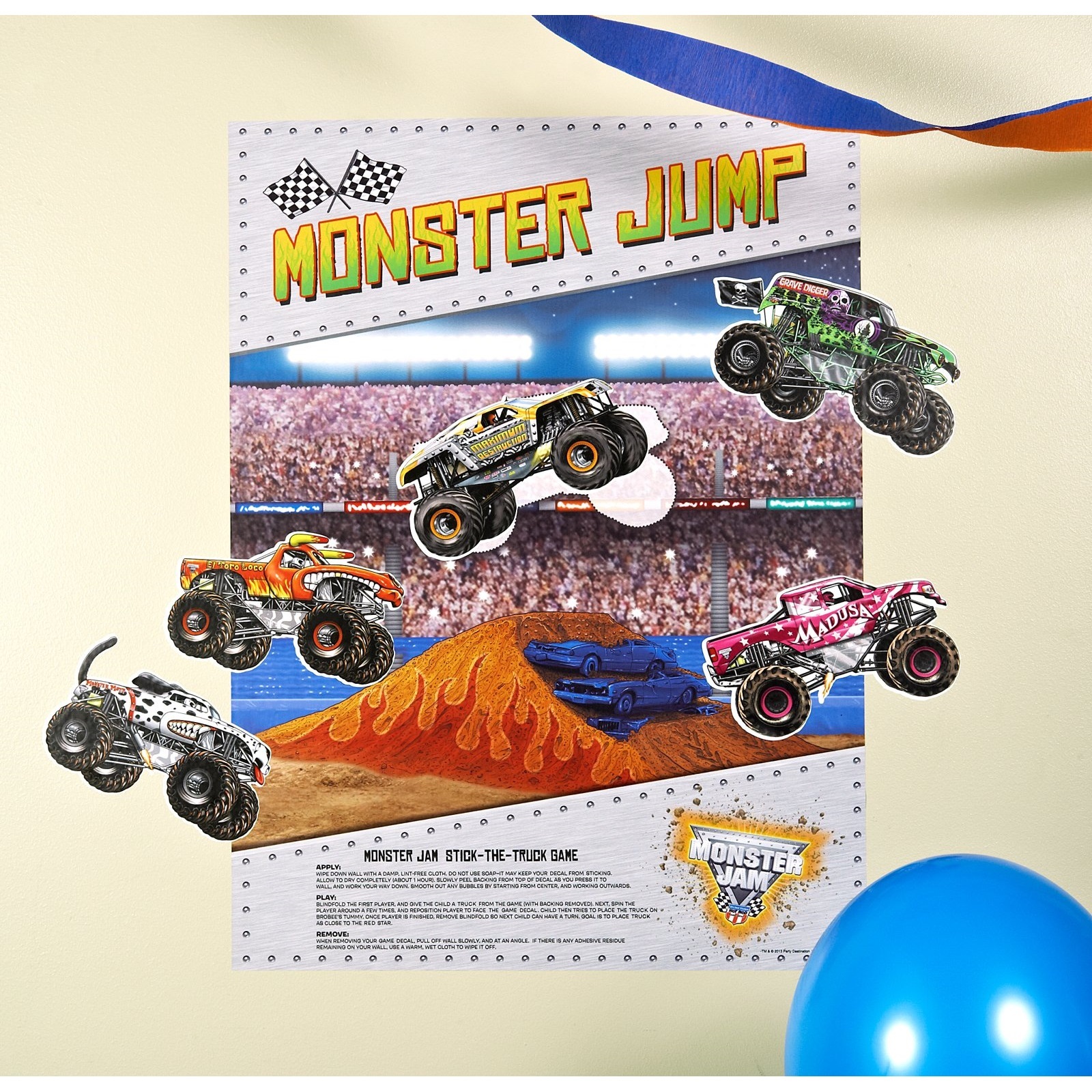 Monster Jam Party Game Wall Decal