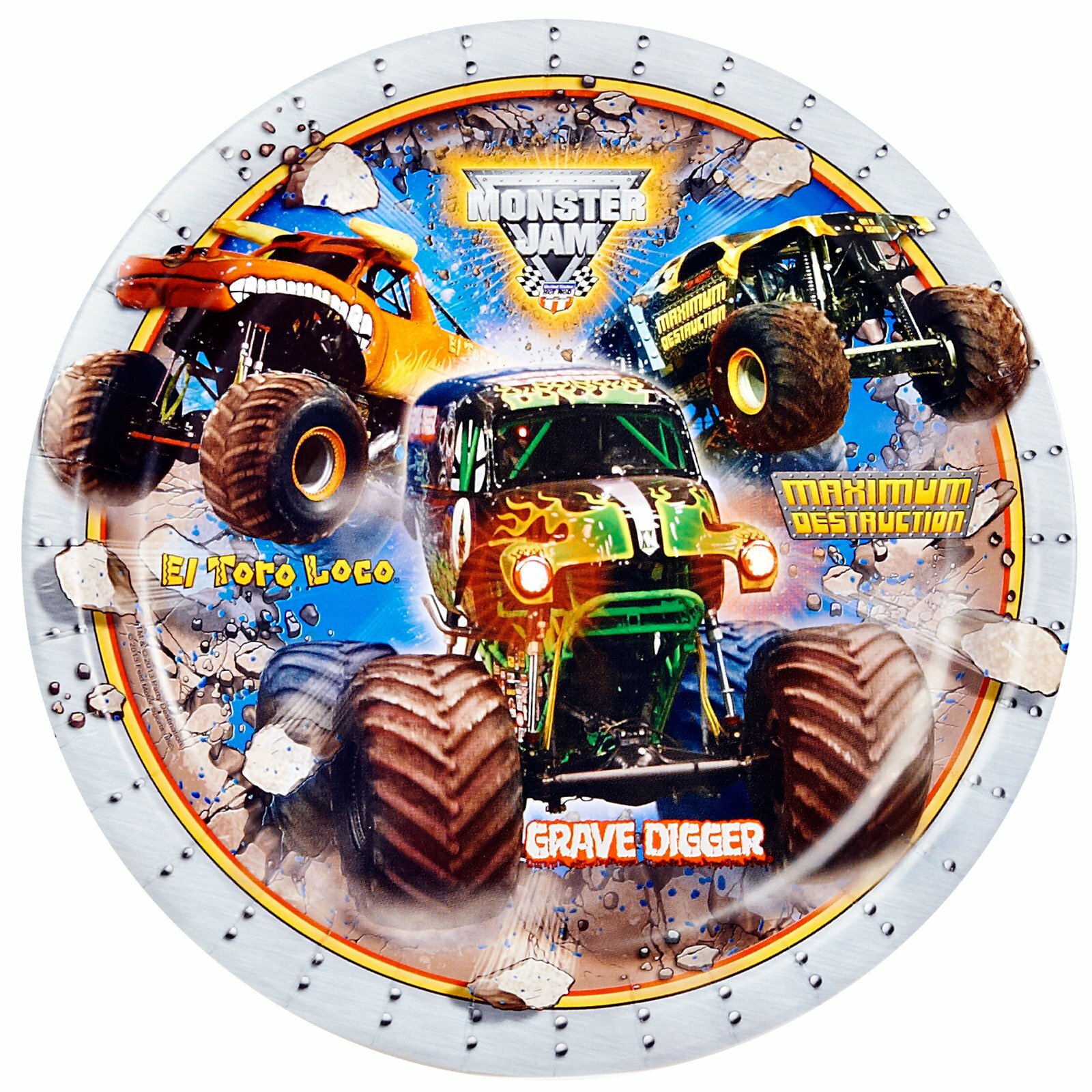 Monster Jam Large Paper Plates (Pack of 8)