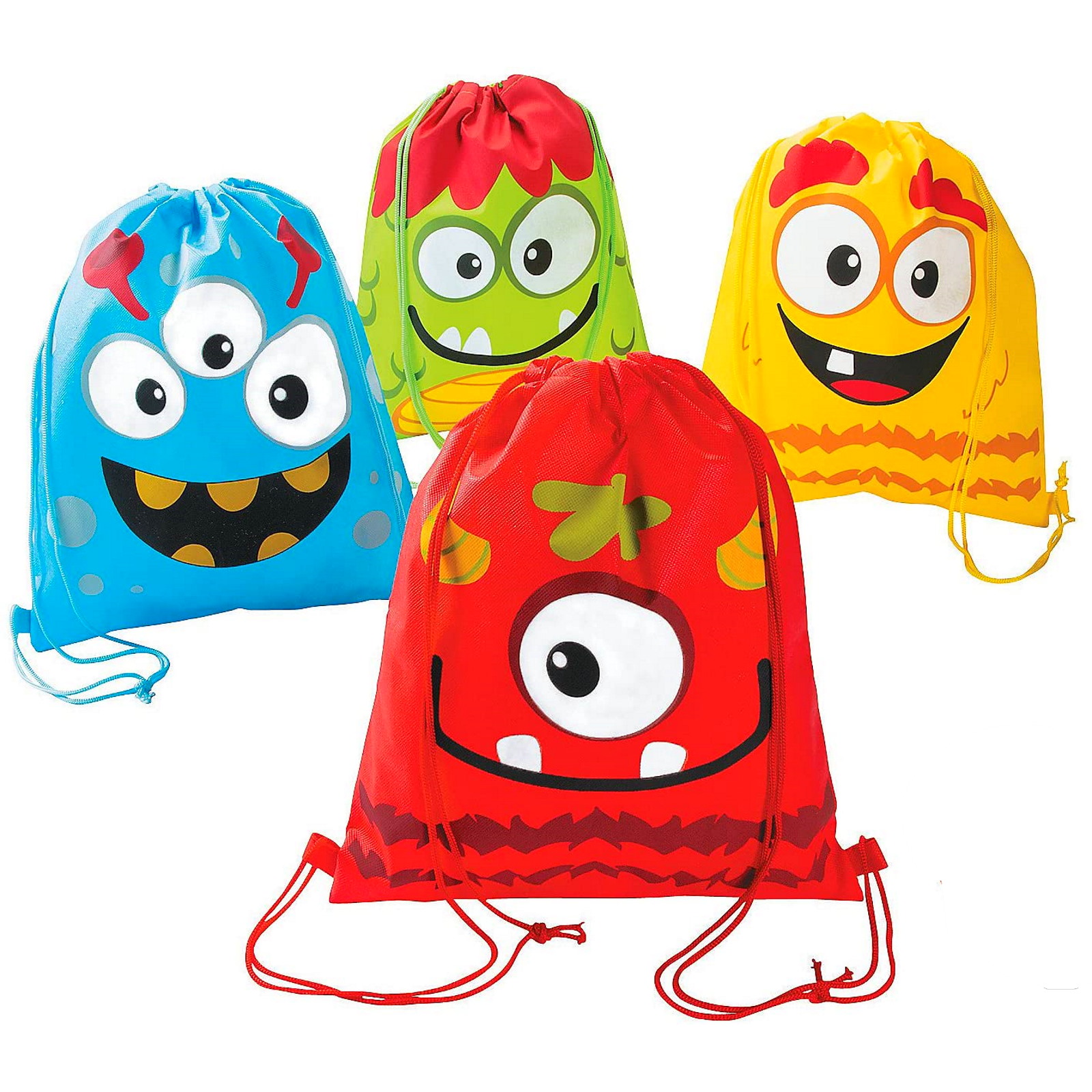 Monster Drawstring Bags (Pack of 12)