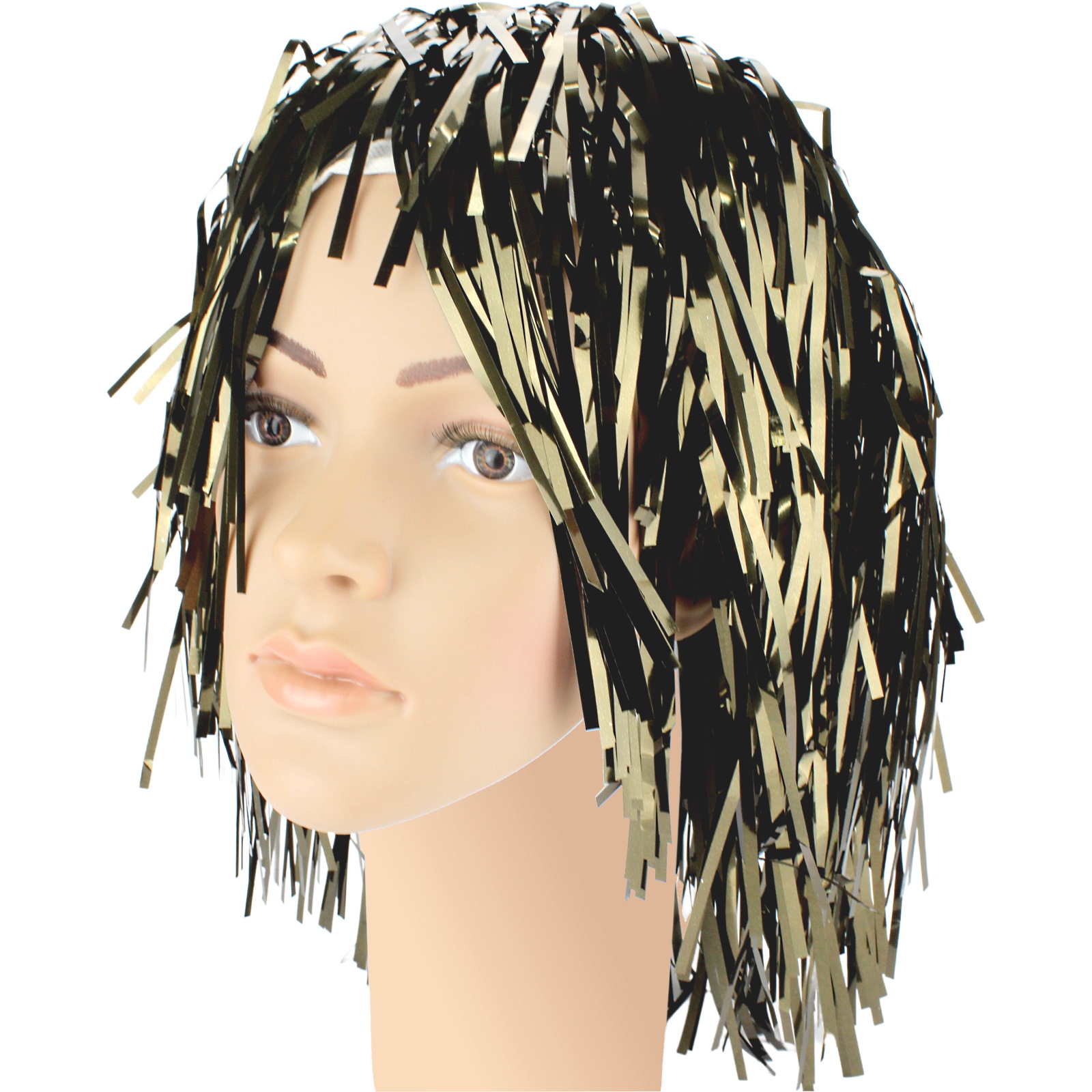Black Tinsel Wig