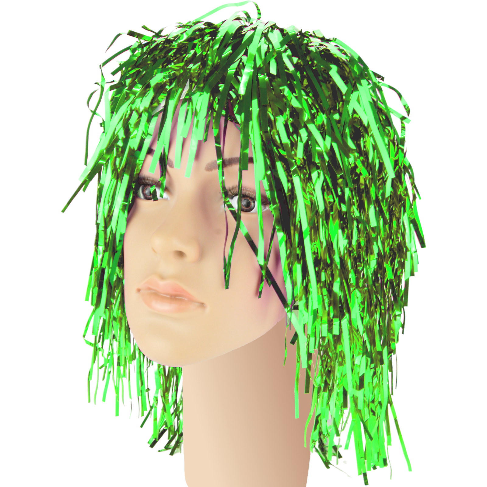 Green Tinsel Wig
