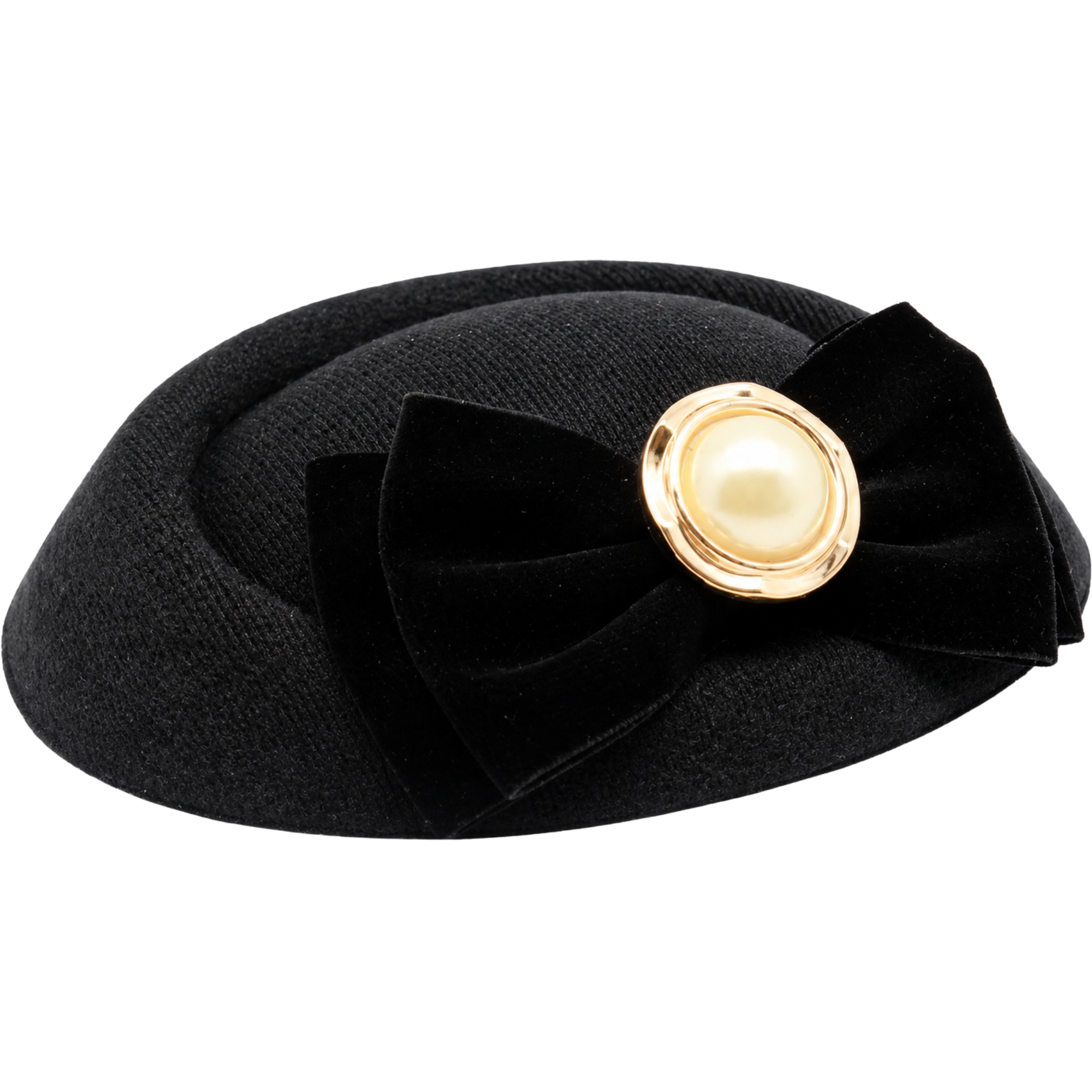 Mini Black Fascinator Hat With Bow