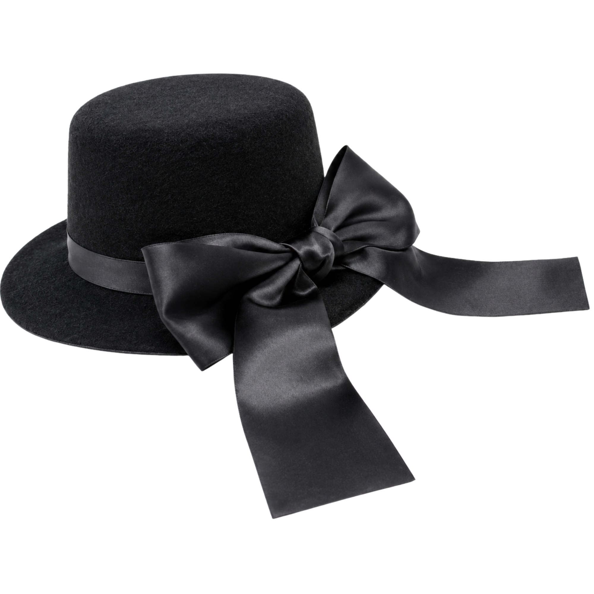 Mini Black Fascinator Top Hat With Bow