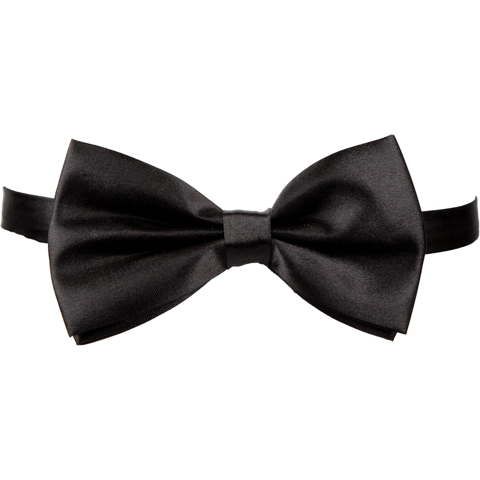 Satin Black Bow Tie Adult Costume Accessory