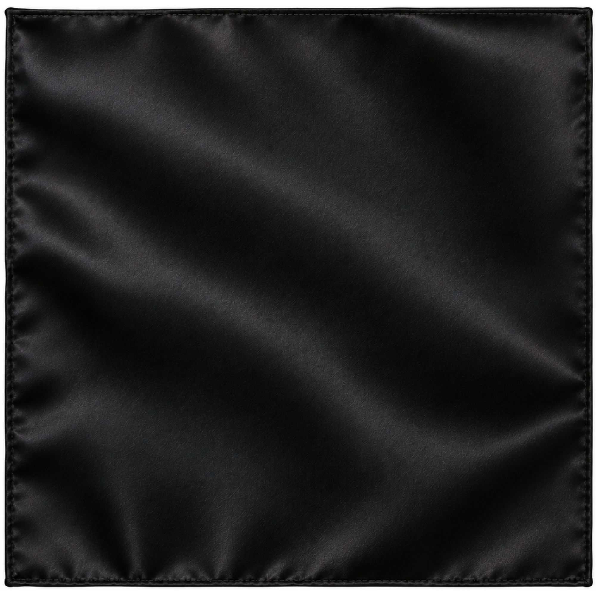 Black Satin Pocket Square 