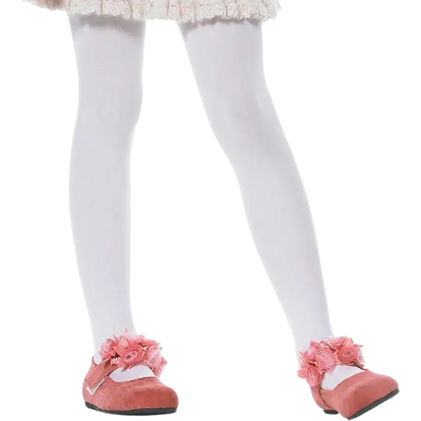 White Opaque Child Tights
