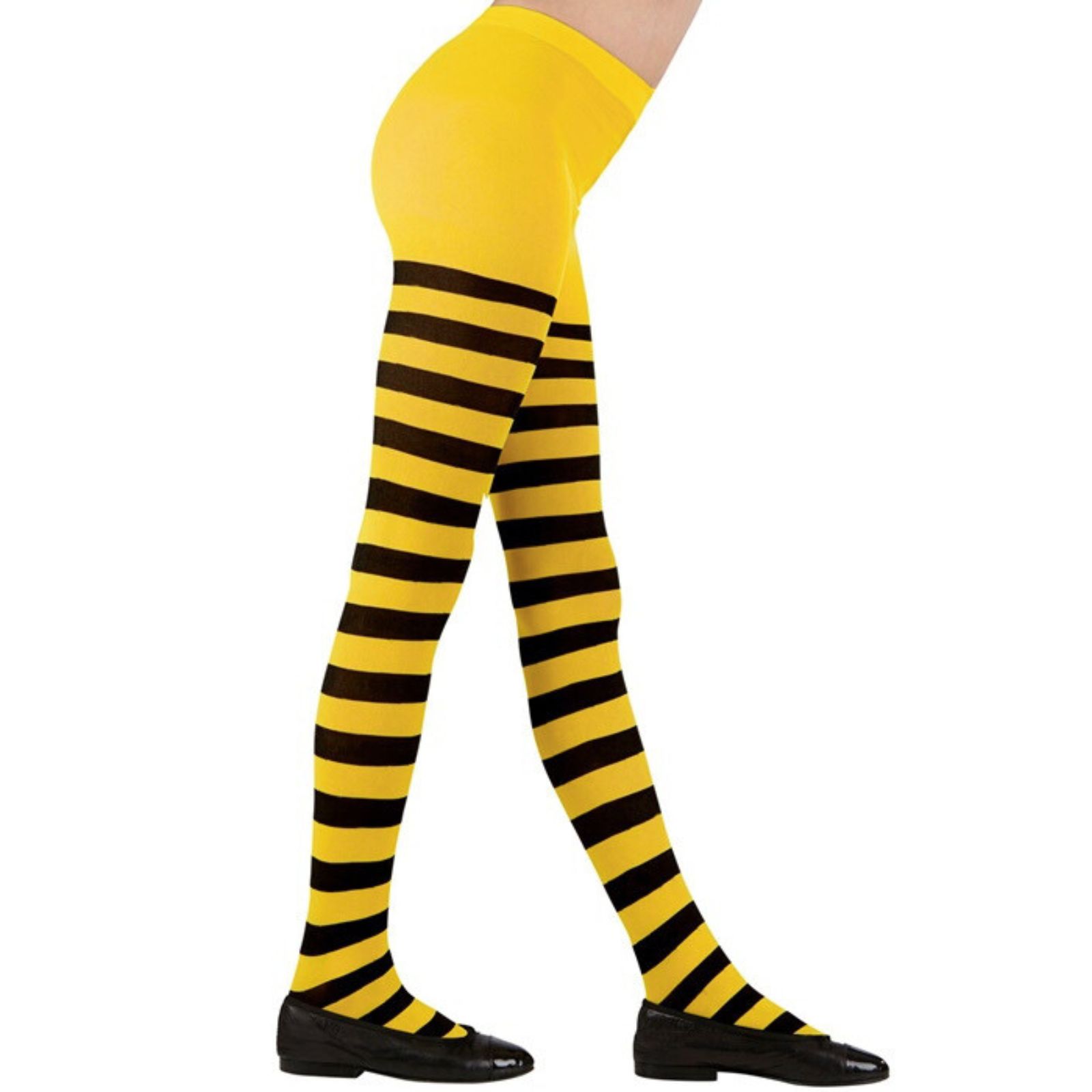 Kids Striped Yellow and Black Stockings 4-6 Years