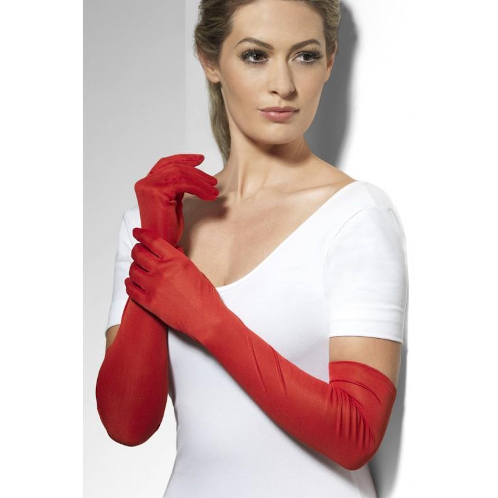 Red Long Adult Gloves