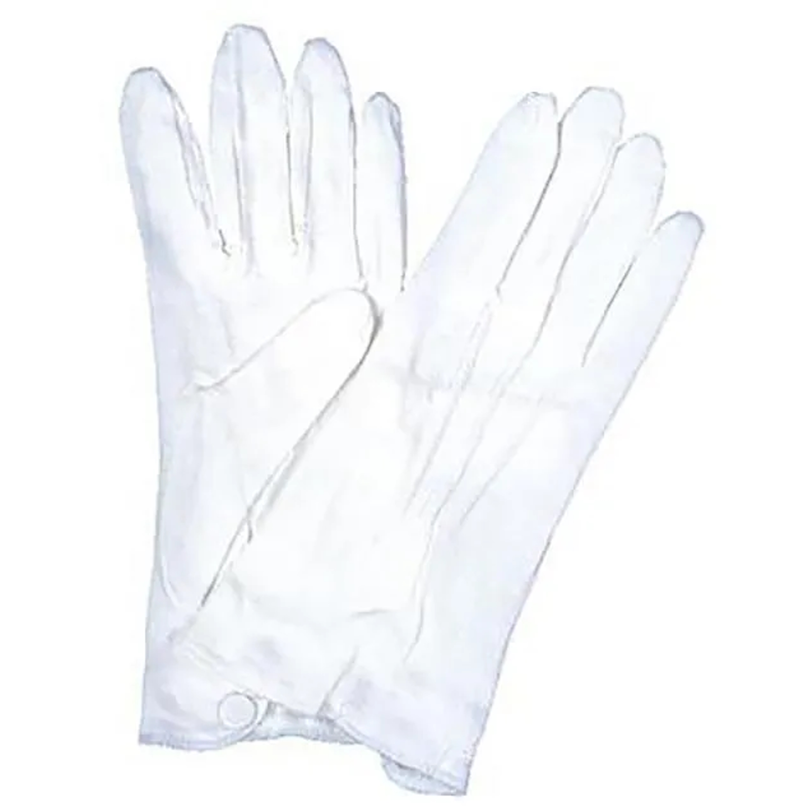 White Cotton Snap Adult Gloves