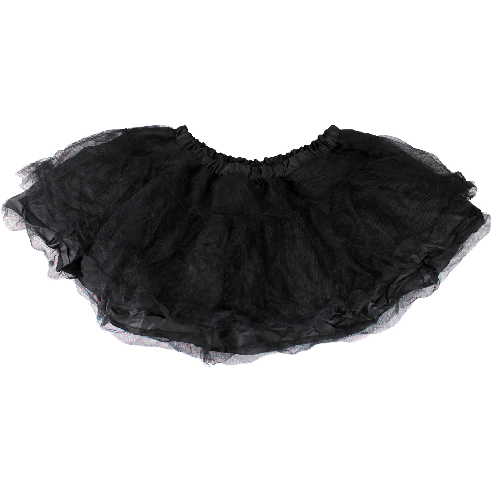 Adult Black Petticoat Skirt One Size