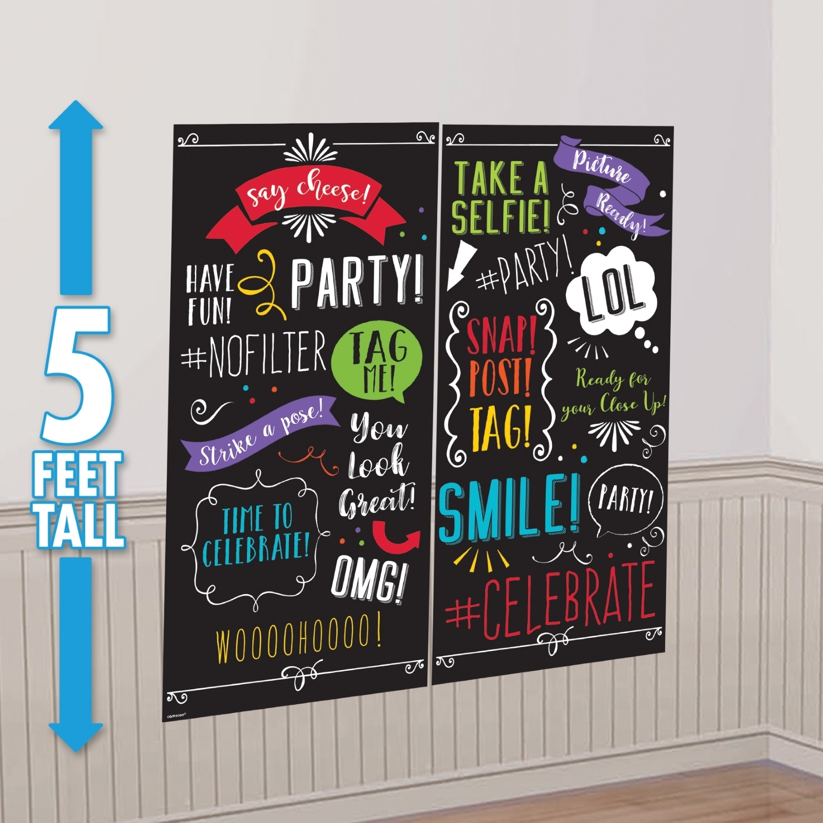Selfie Photo Booth Wall Decorating Kit