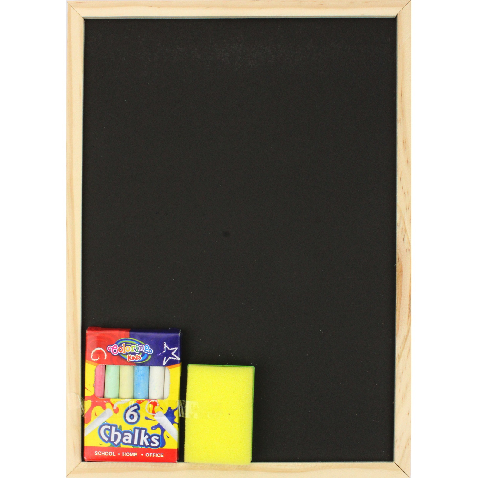 Chalkboard with 6 Pack of Chalk & Eraser