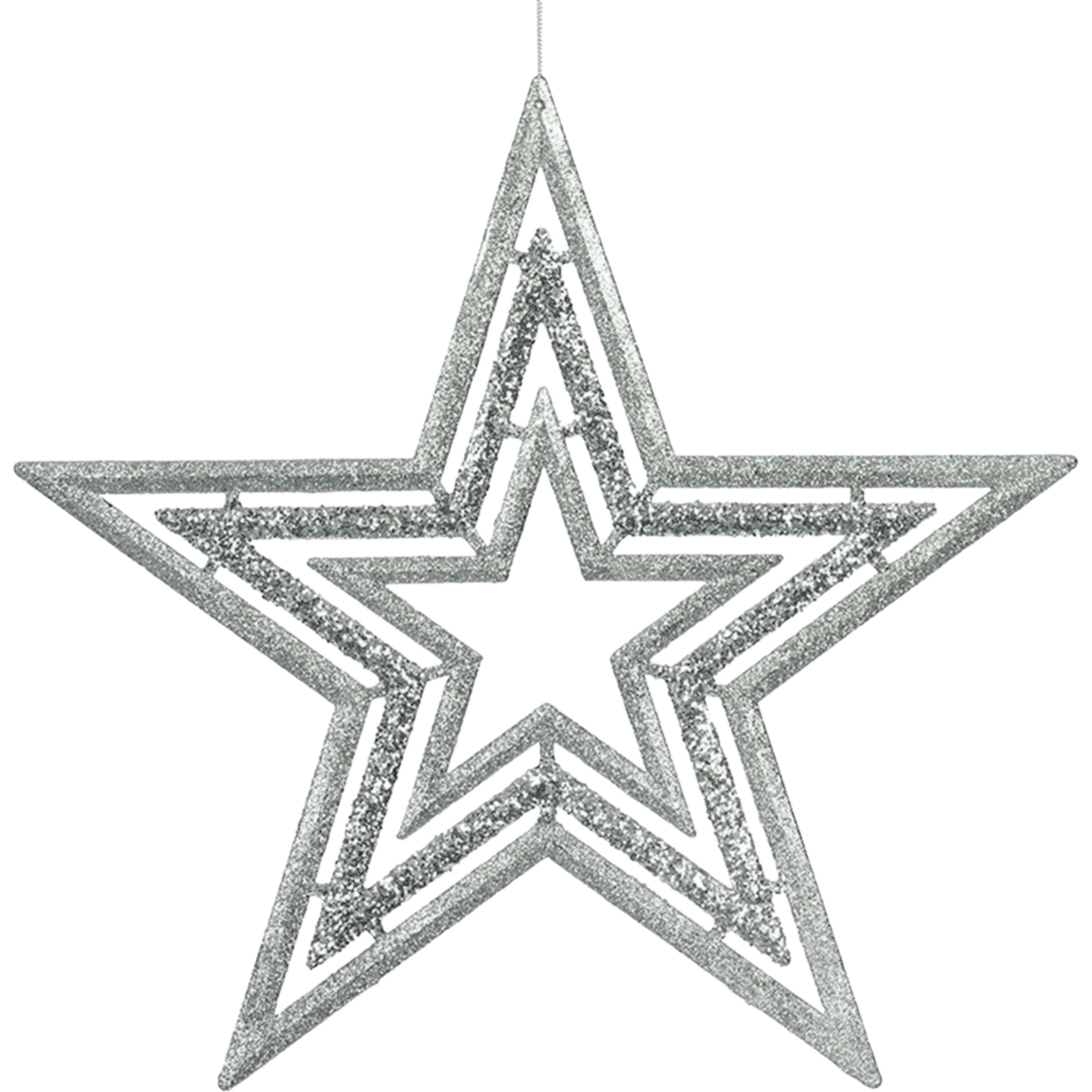 Silver Glitter Star 39cm
