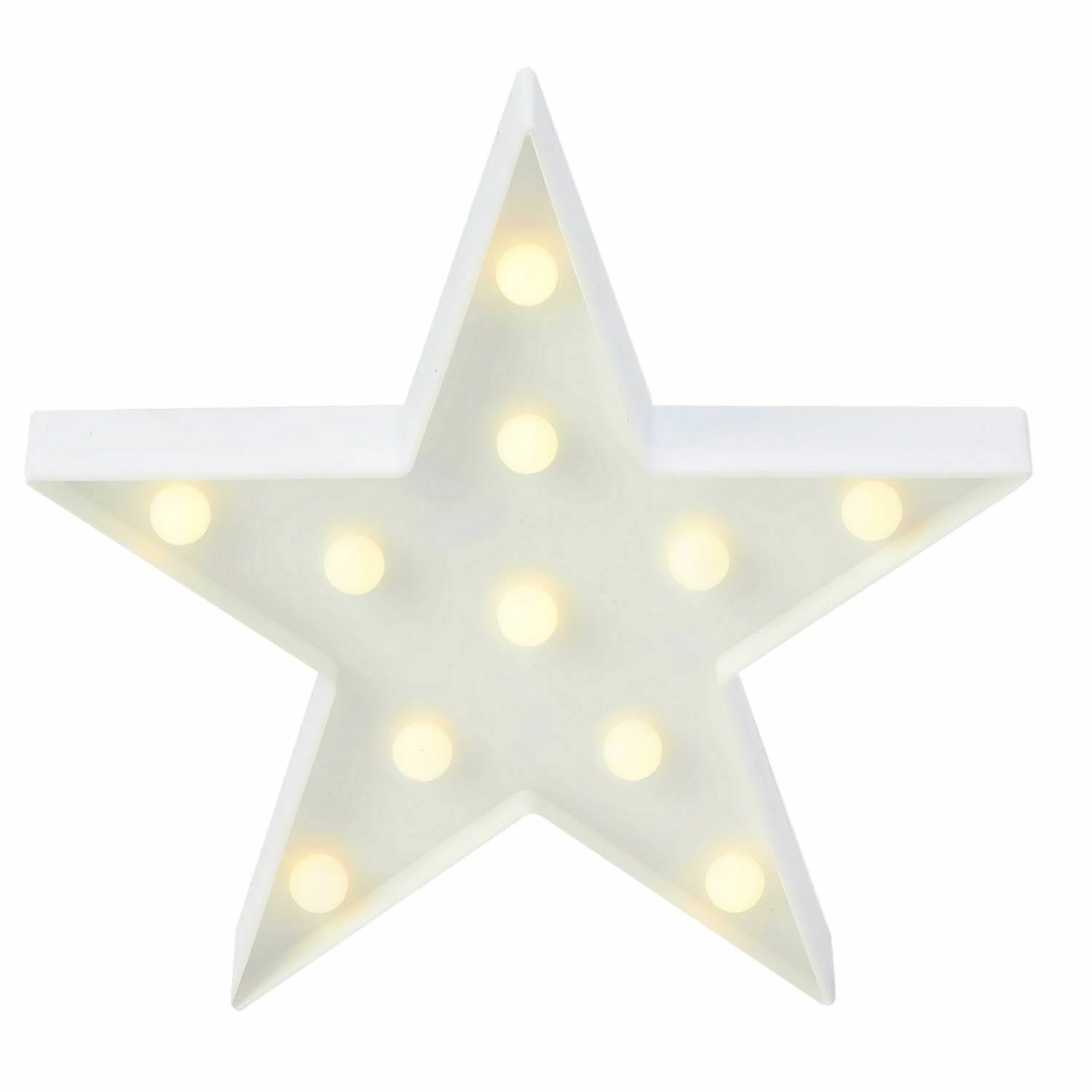 White Light Up LED Star Light