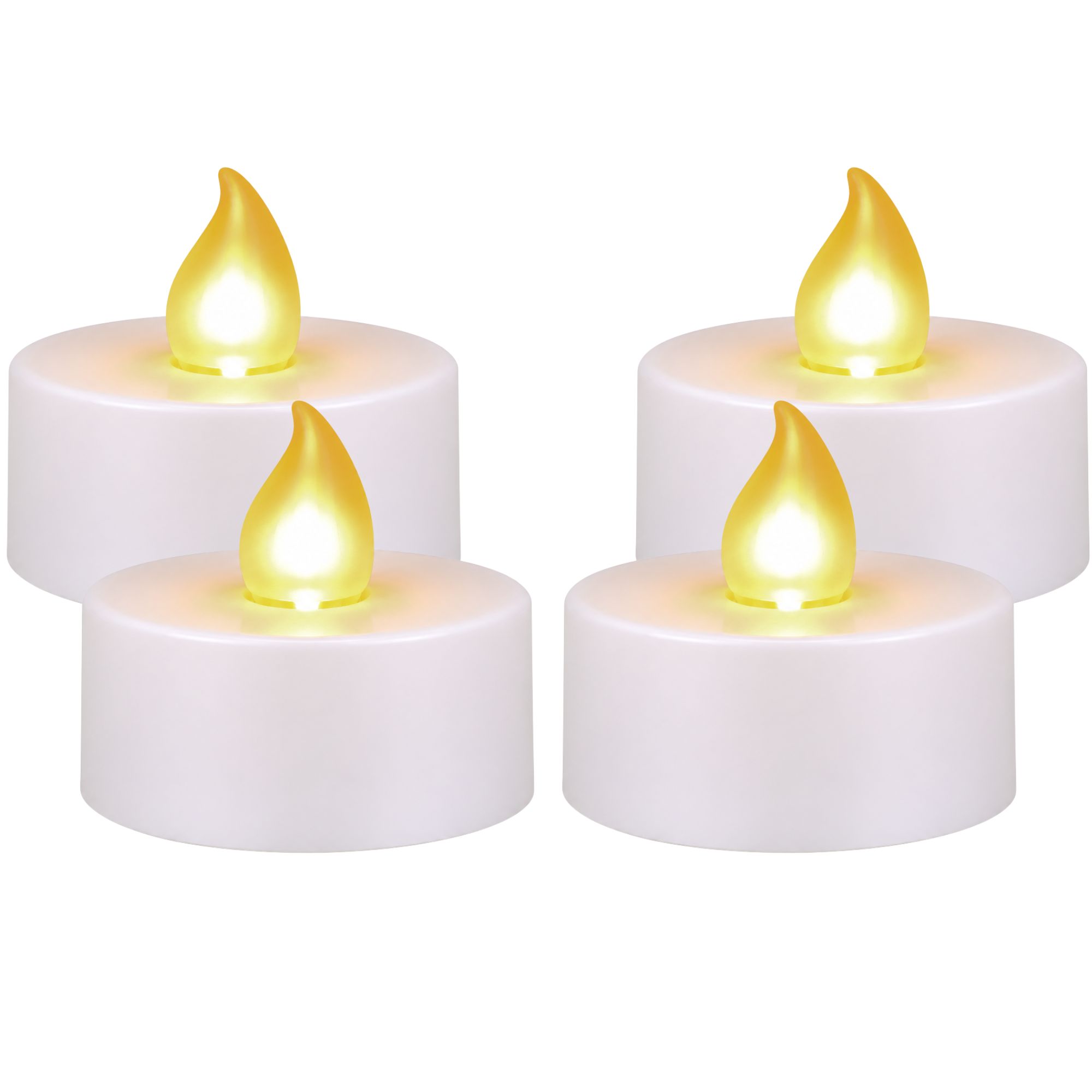 Warm White LED Tealight Candles (Pack of 4)