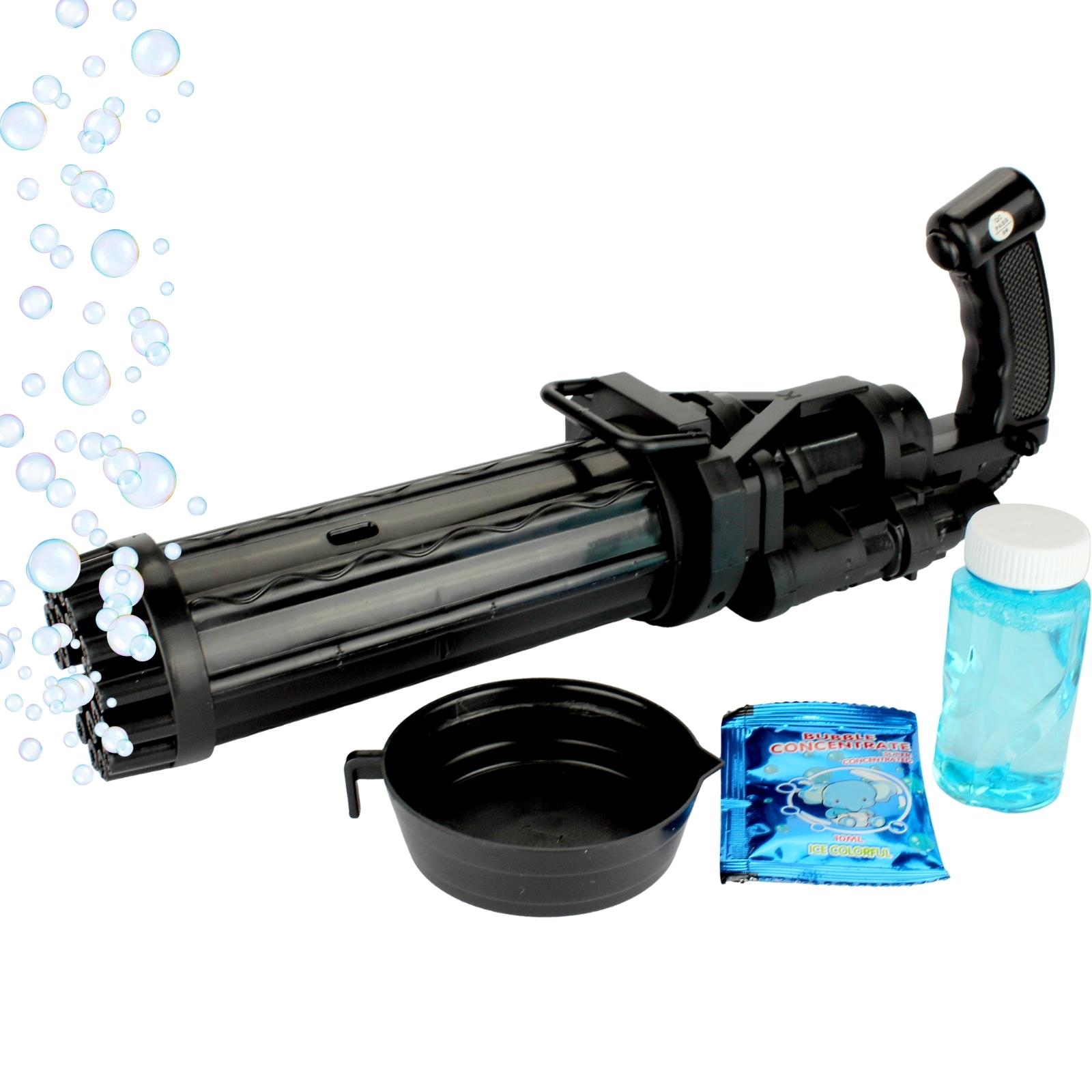 Black 21 Hole Gatling Electric Bubble Gun