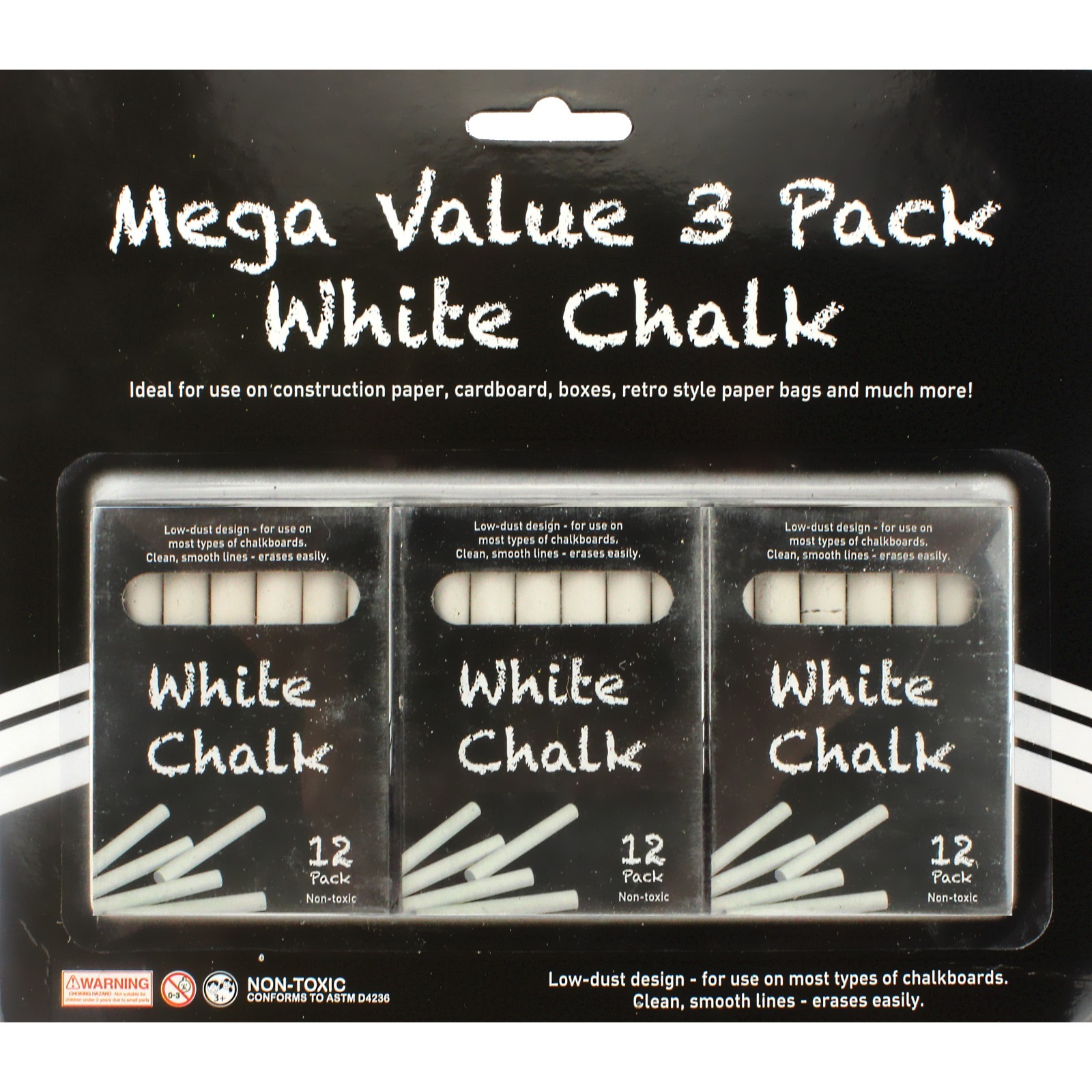 Boxed White Chalk (Pack of 3)