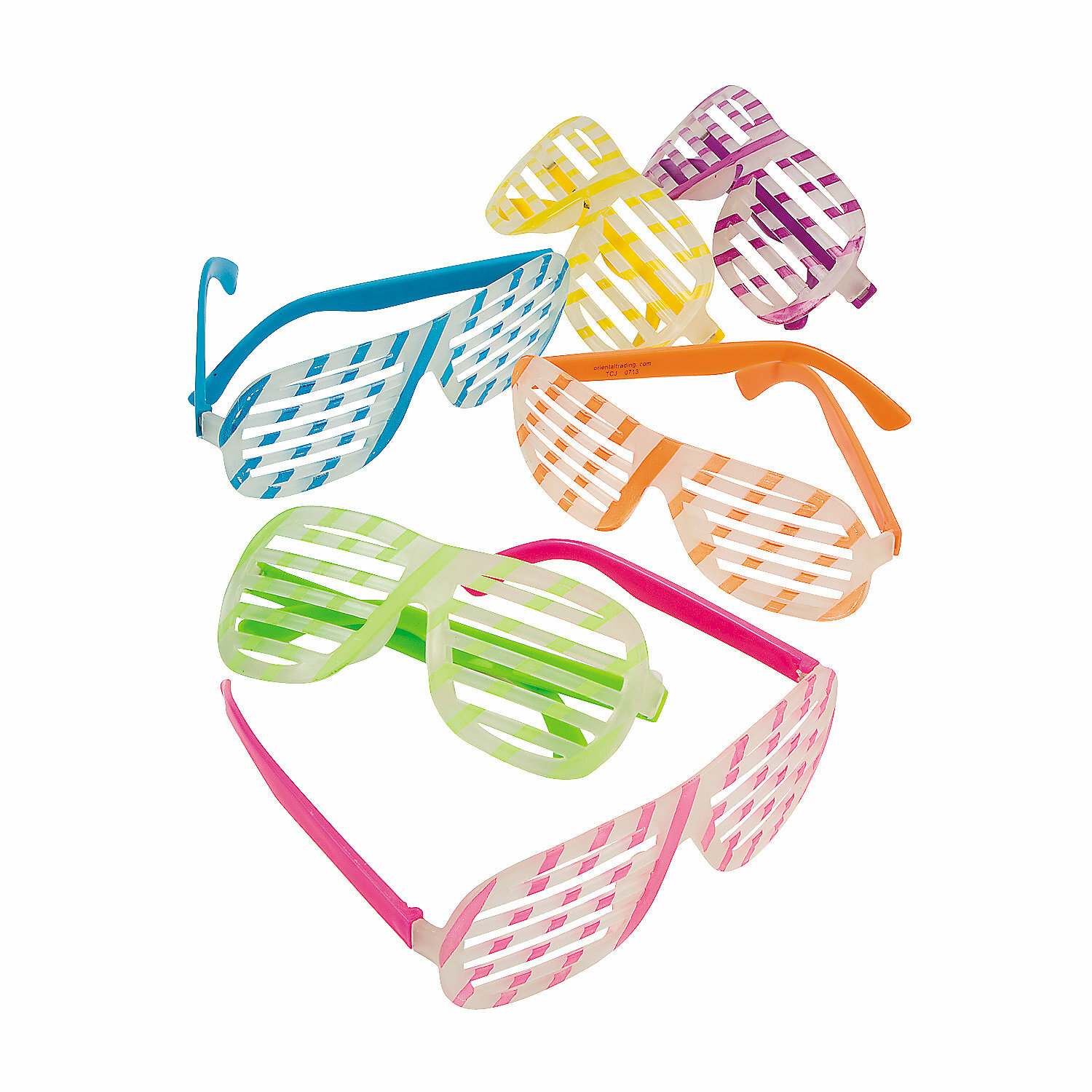 Striped Shutter Shade Glasses (Pack of 12)