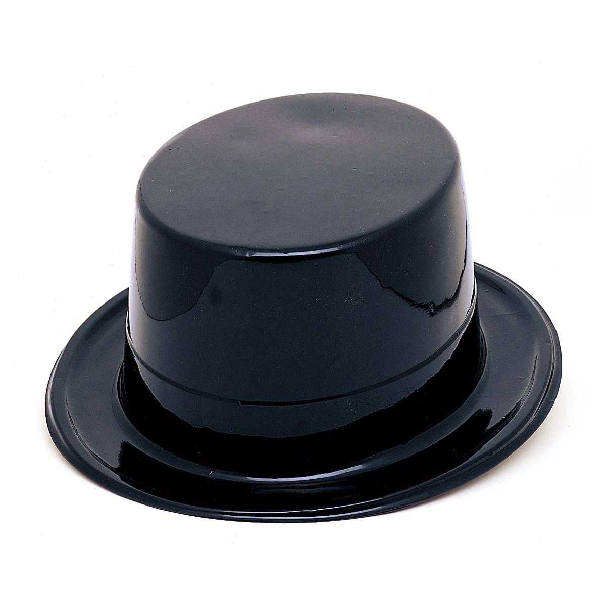 Black Plastic Top Hat Adult