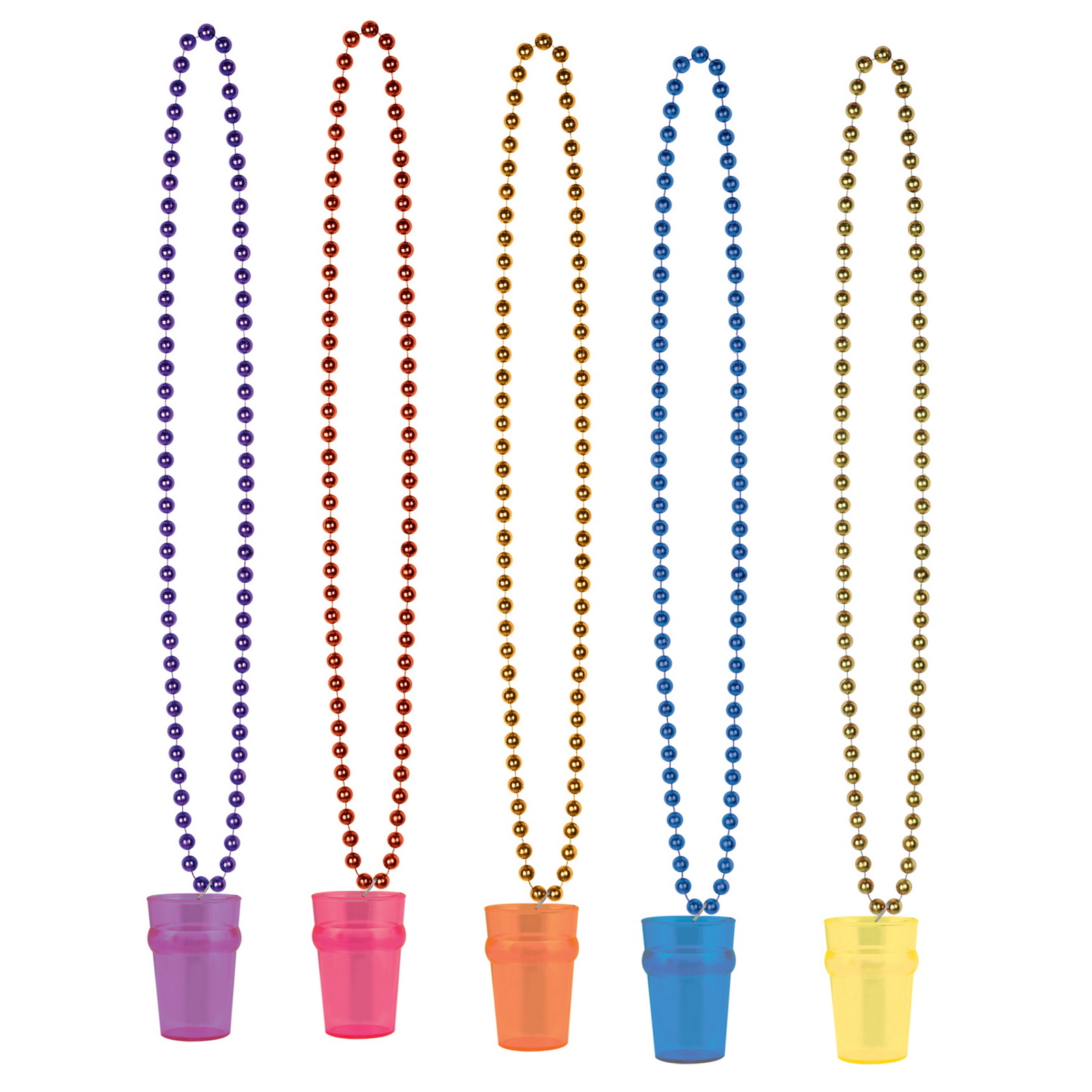 Coloured Shot Glass Necklace