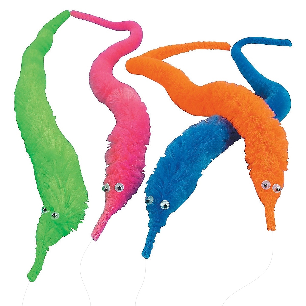 Plush Wiggly Worms (Pack of 12)