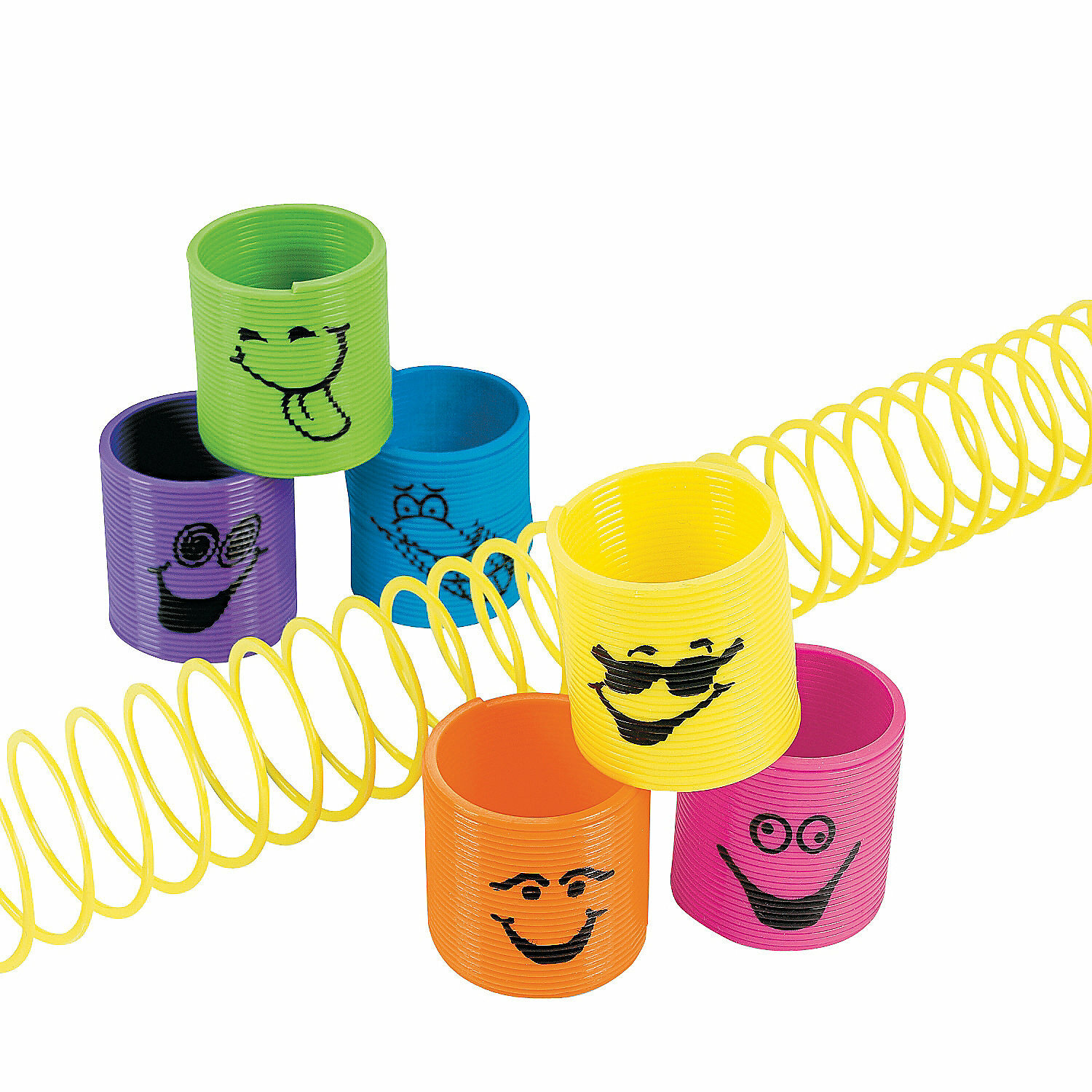 Colourful Mini Slinky Springs (Pack of 6)