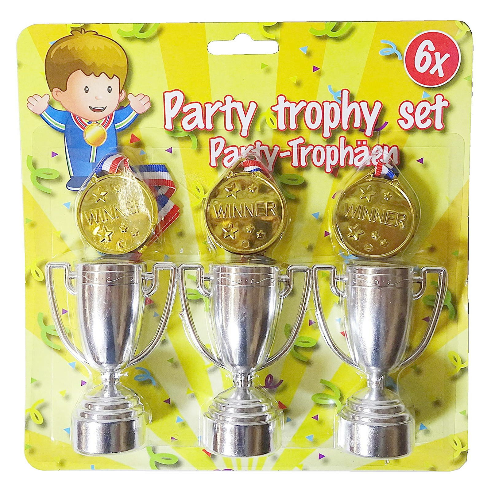 Trophy and Medal Set (6 Pieces)