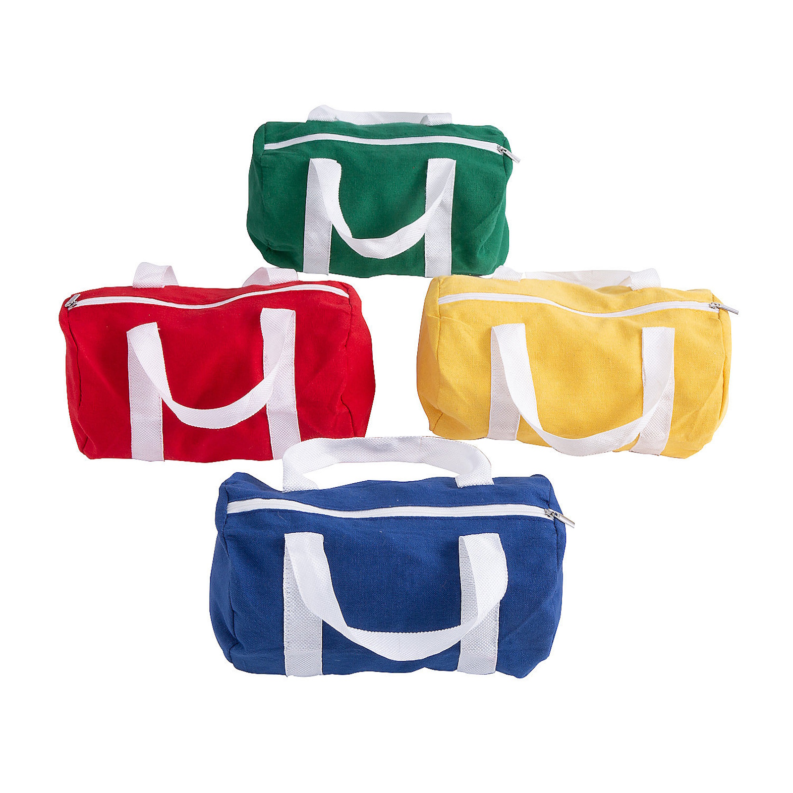 Bright Canvas Small Duffle Bags (Pack of 12)
