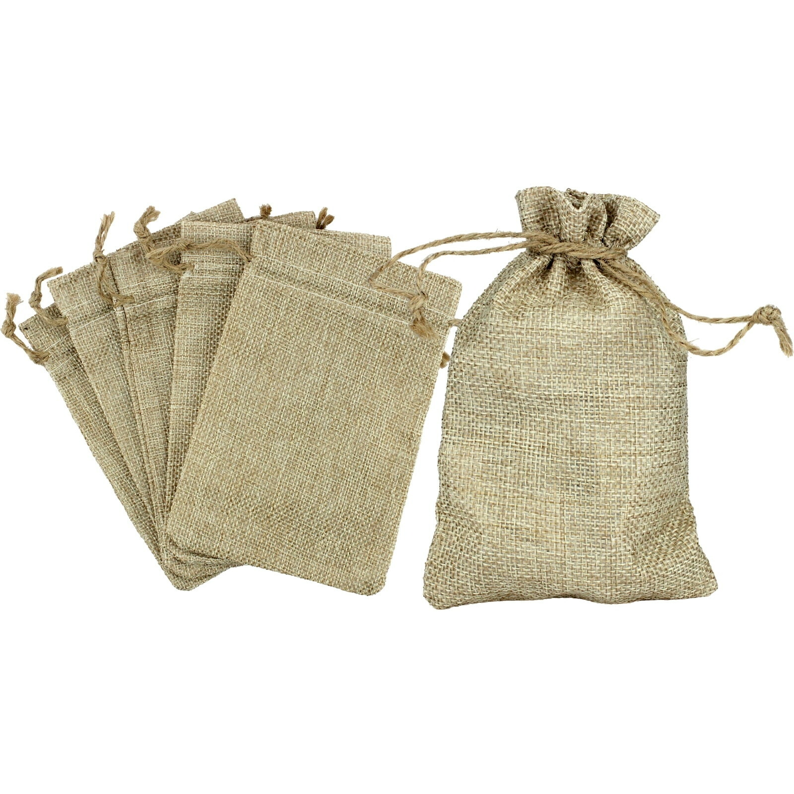 Hessian Bags 10cm x 15cm (Pack of 6)