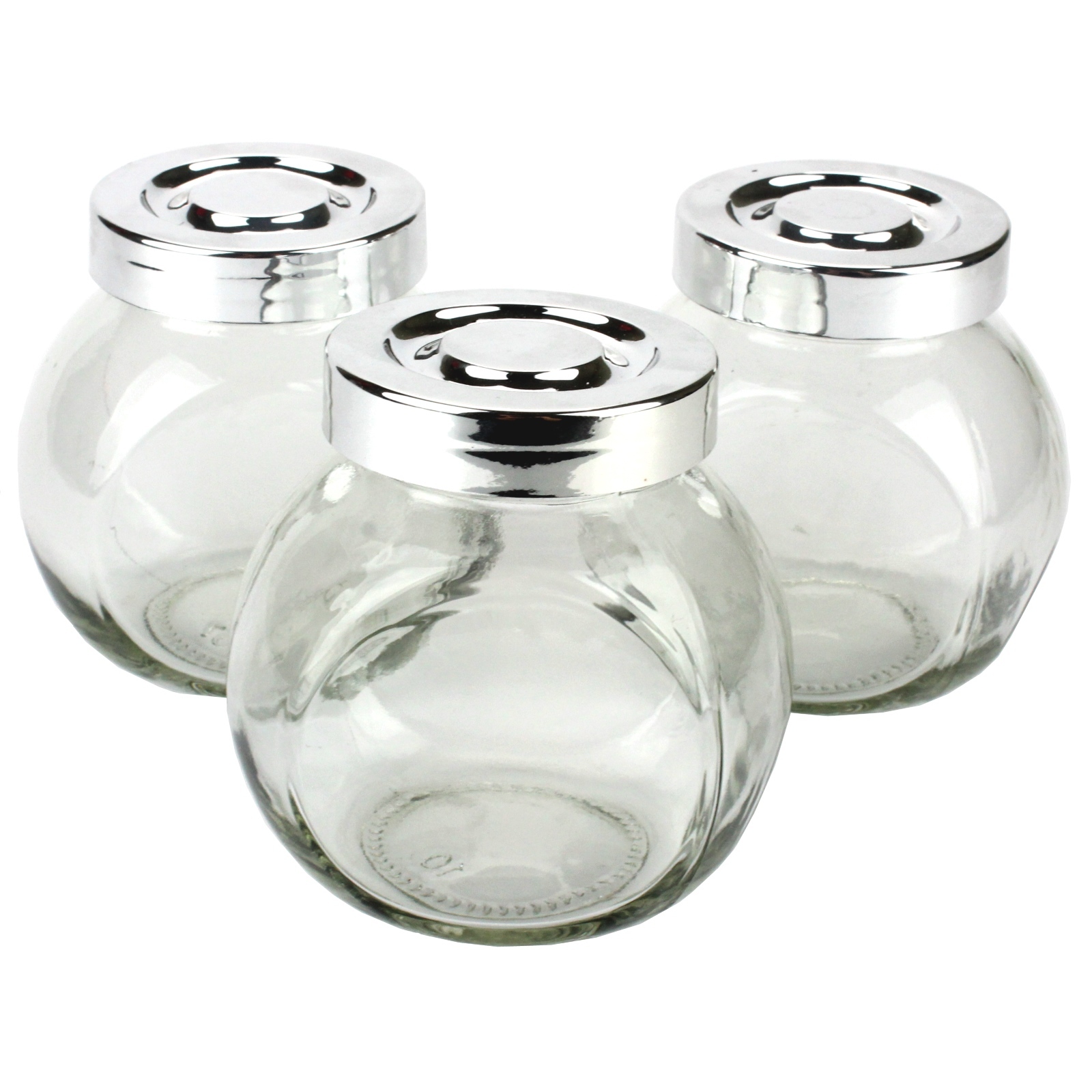 Small Glass Storage Jars (Pack of 3)