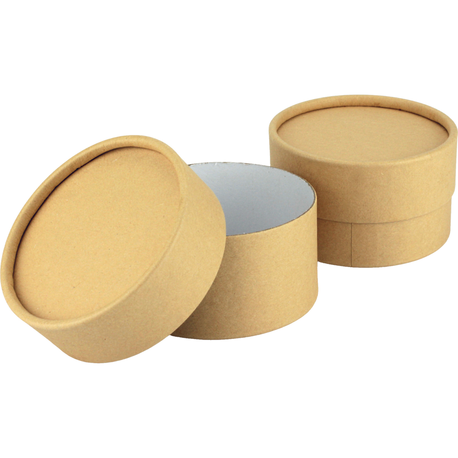 Brown Round Paper Gift Boxes with Lid (Pack of 2) 