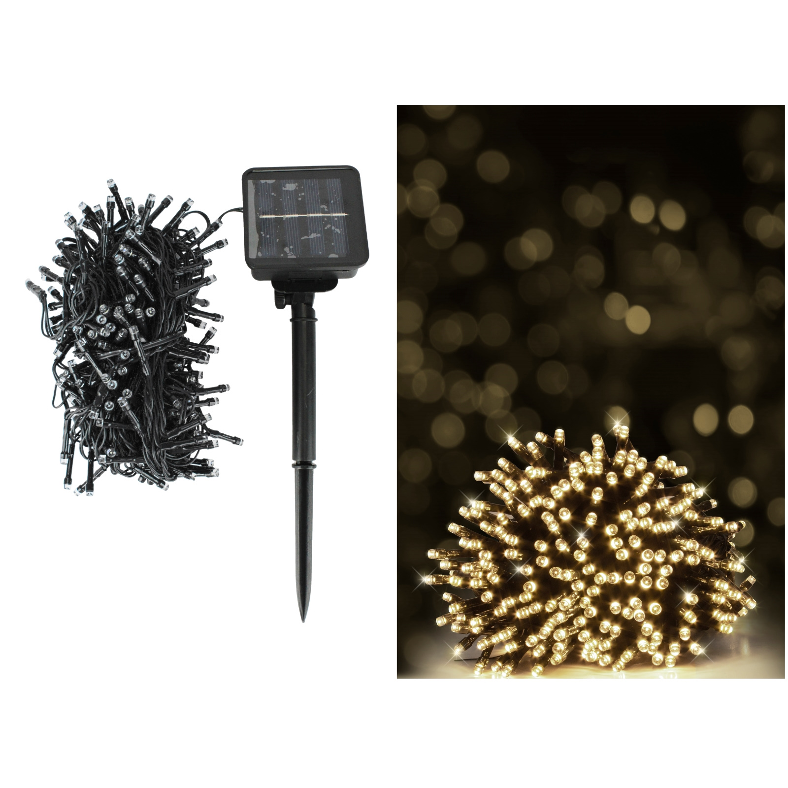 240 Warm White LED 7 Function Solar Fairy Lights 11.9m 