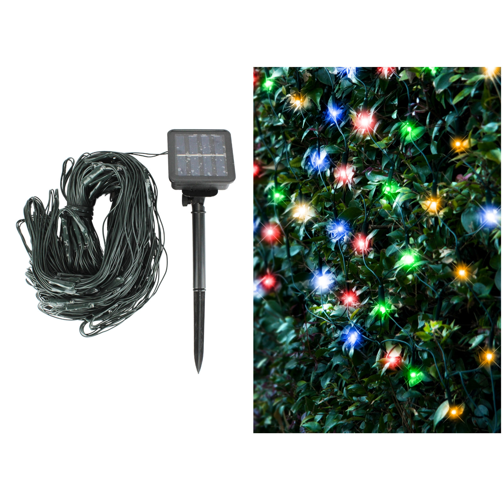 150 Multicolour LED Solar Net Light 2.5m x 1.3m 