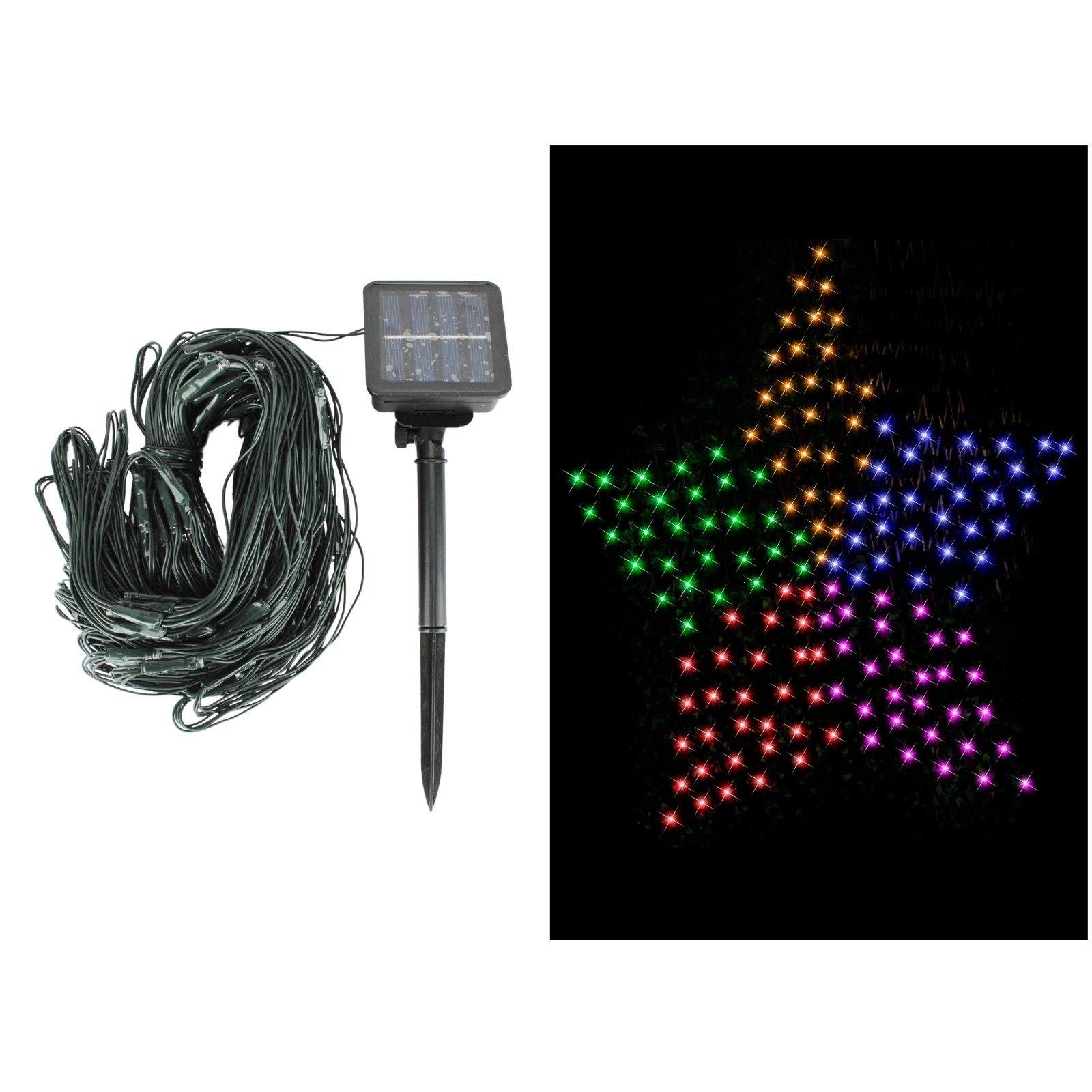 Rainbow LED Solar Star Net Light 150cm