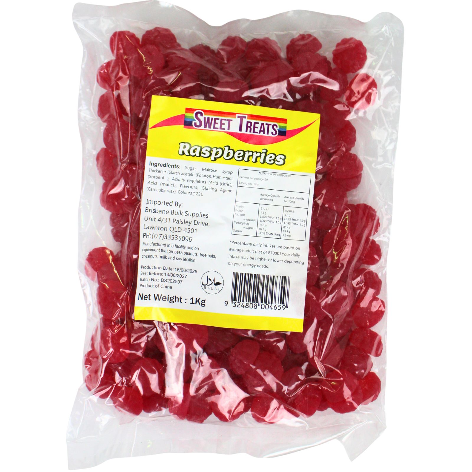 Sweet Treats Raspberry Lollies (1kg Bag) - Costumes.com.au