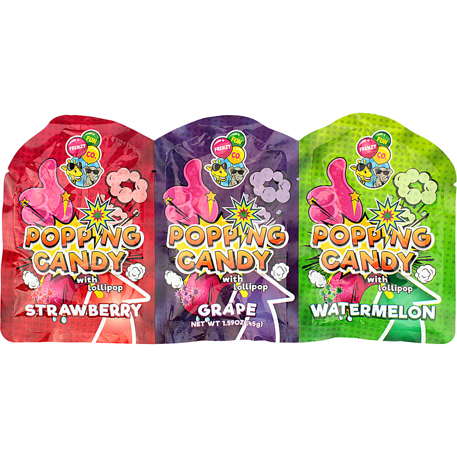 Assorted Popping Candy lollipops (Pack of 3) 