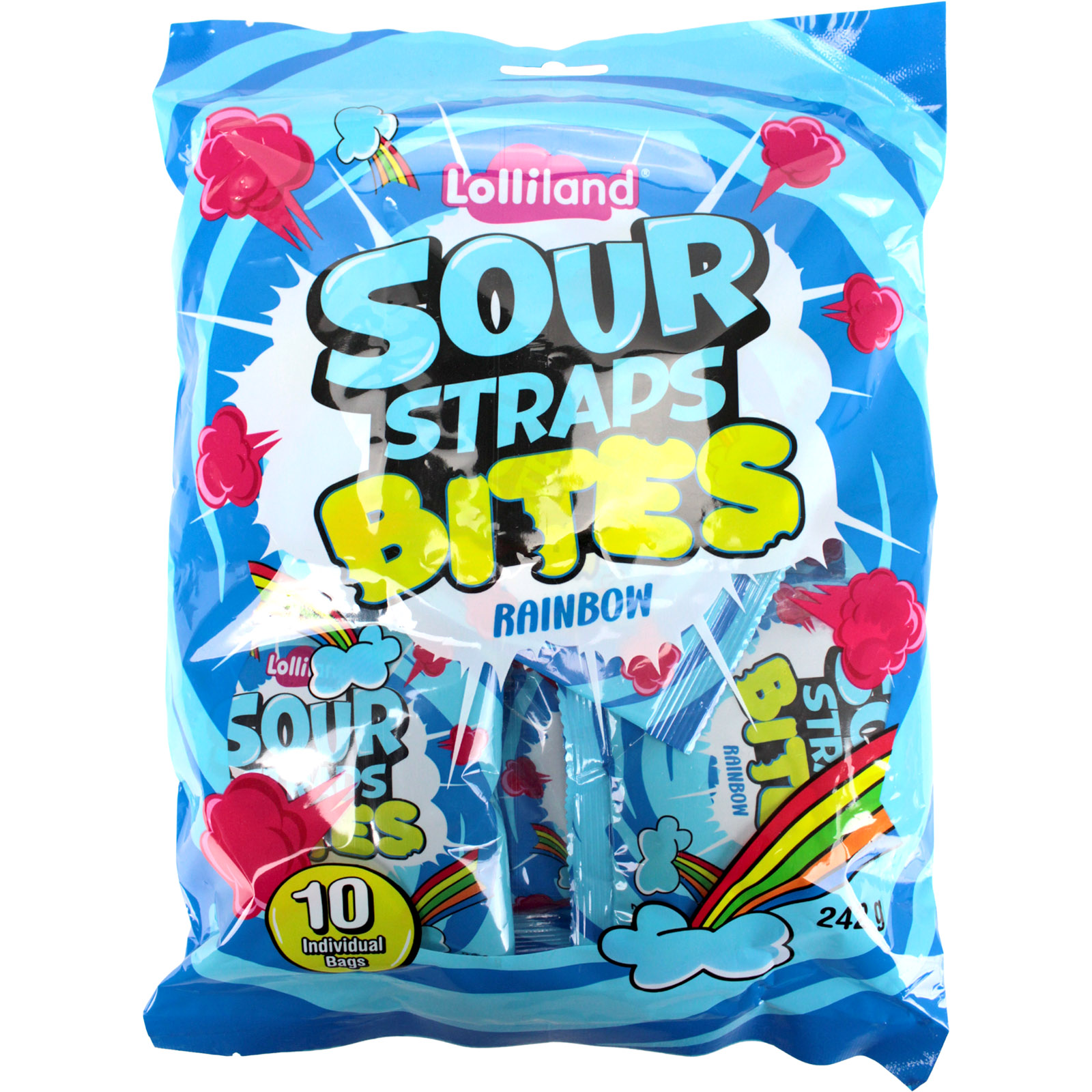 Rainbow Sour Strap Bites (Pack of 10)  