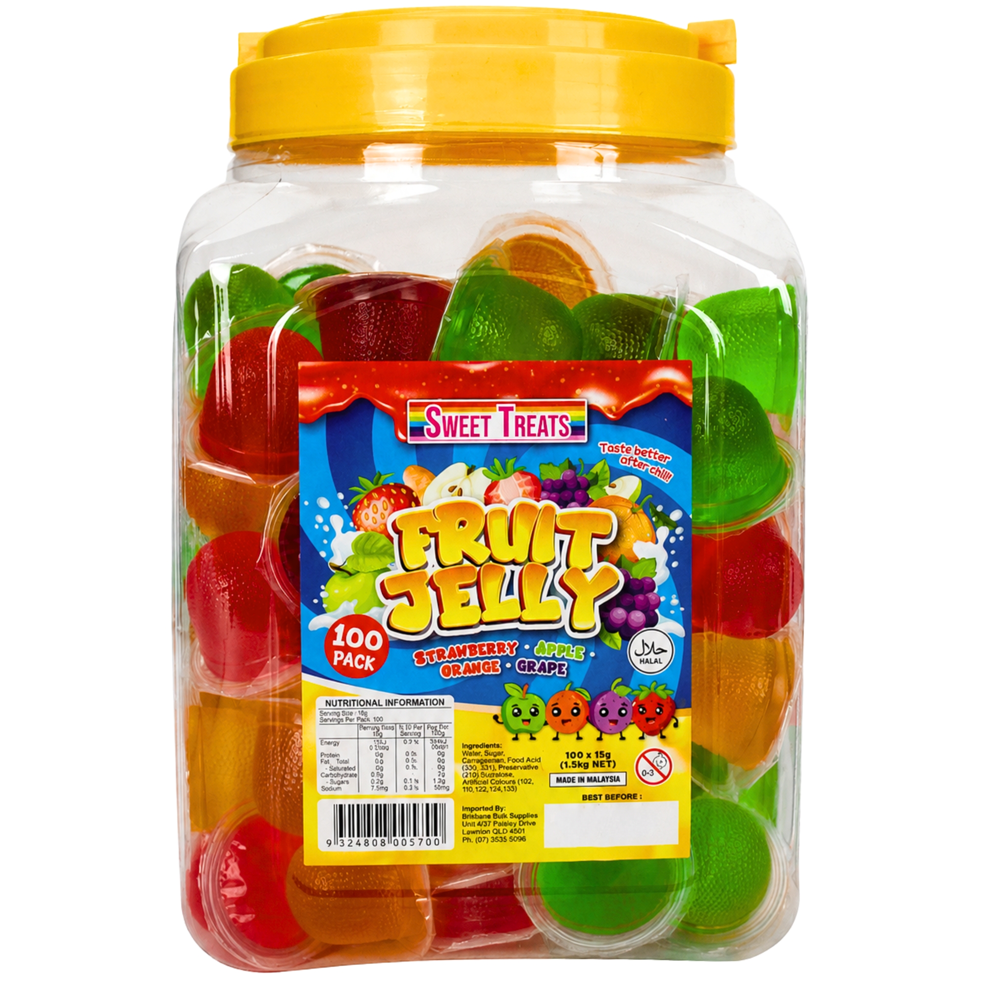 Assorted Fruit Jellies (Pack of 100)