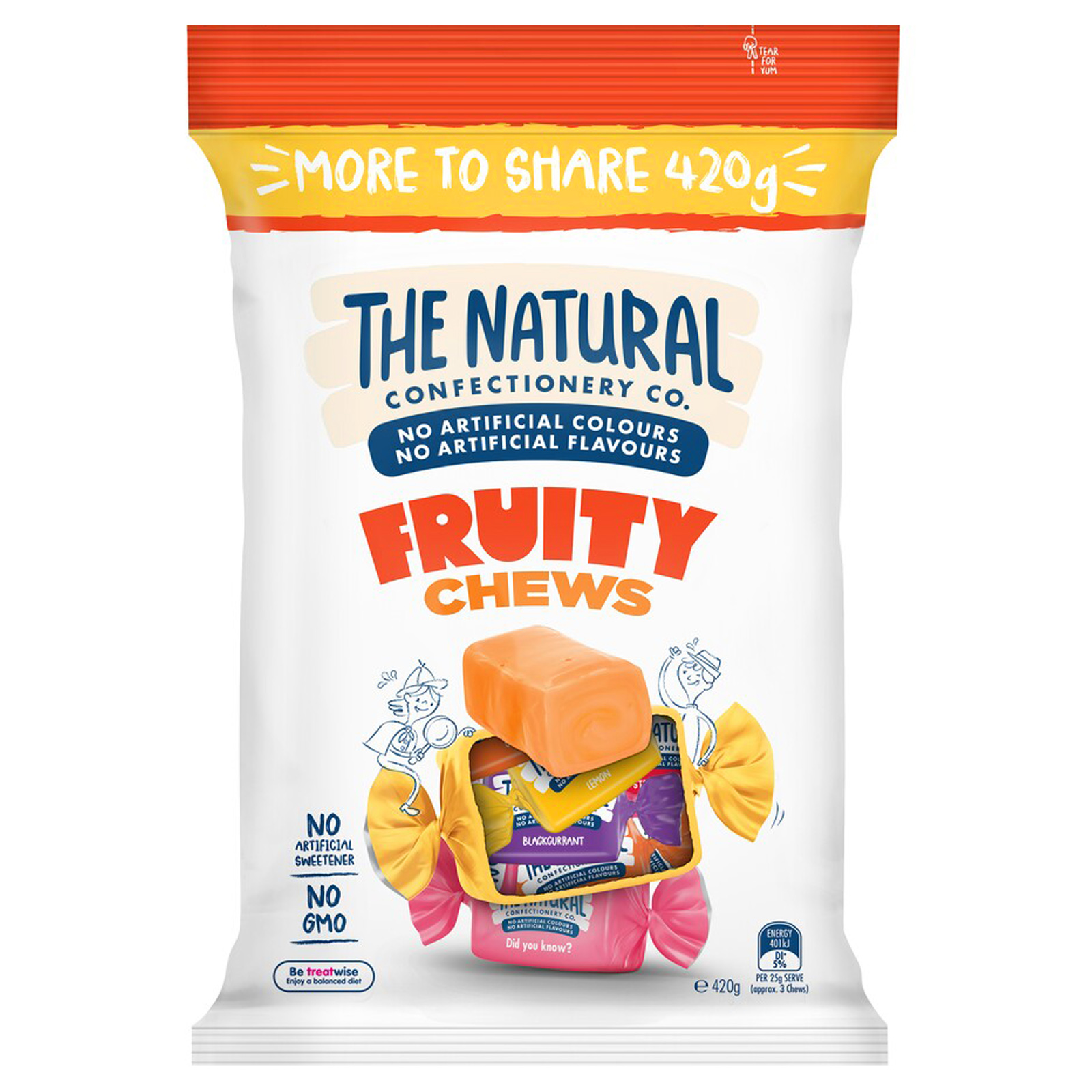 The Natural Confectionery Co. Fruity Chews (420g)