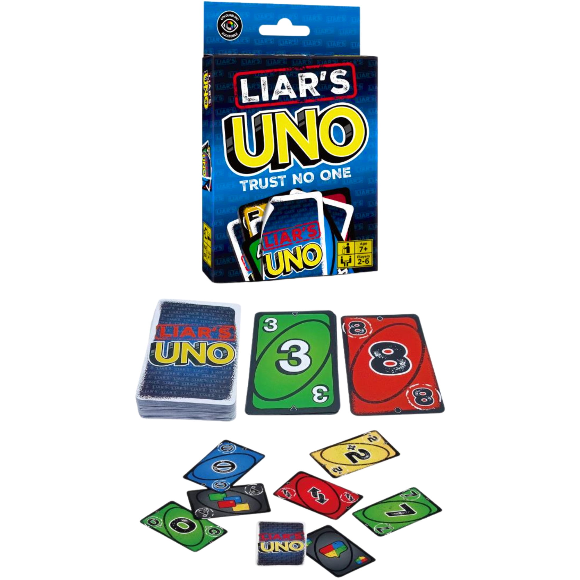 Liar's Uno Card Game (1 Deck)