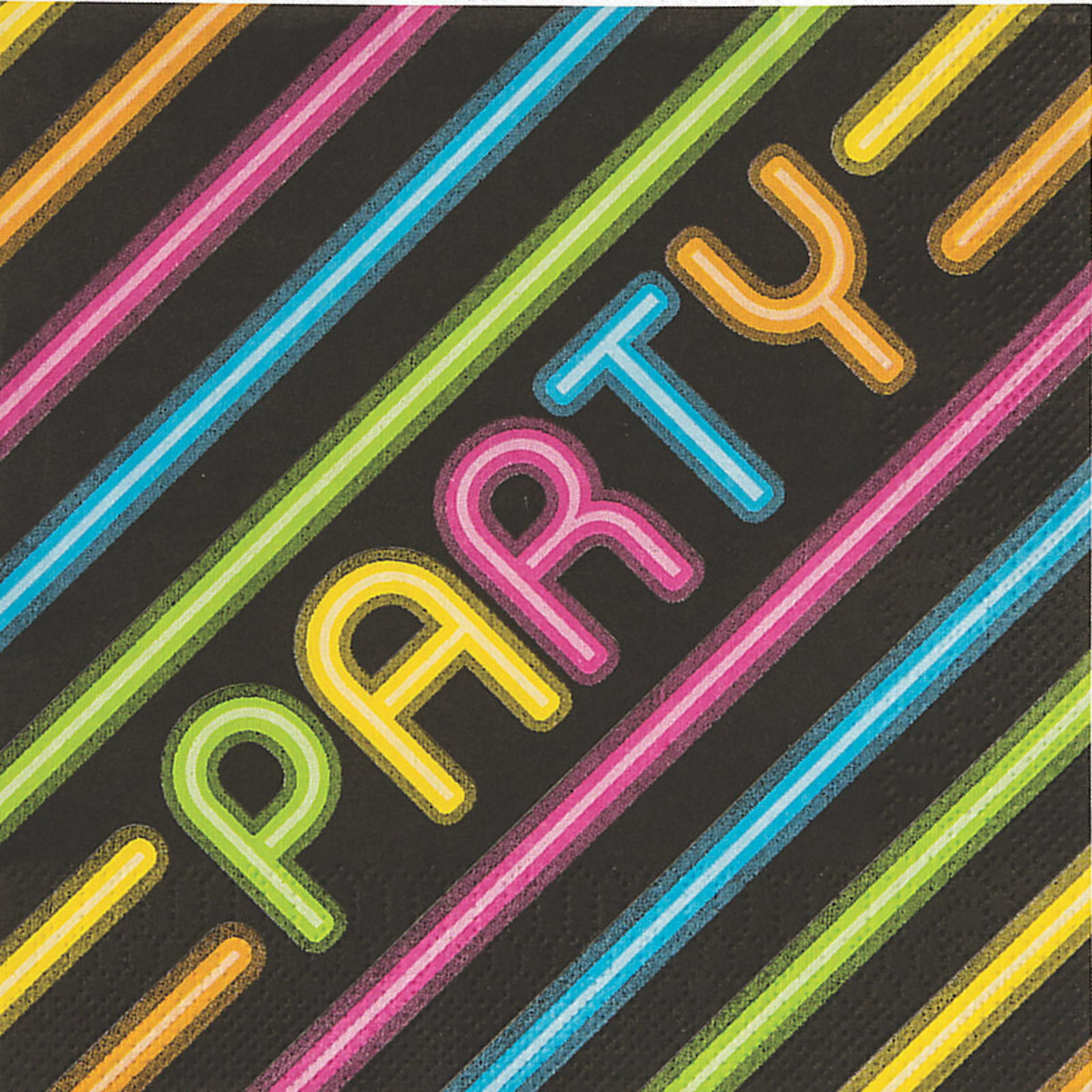 Neon Glow Party Large Napkins / Serviettes (Pack of 16)
