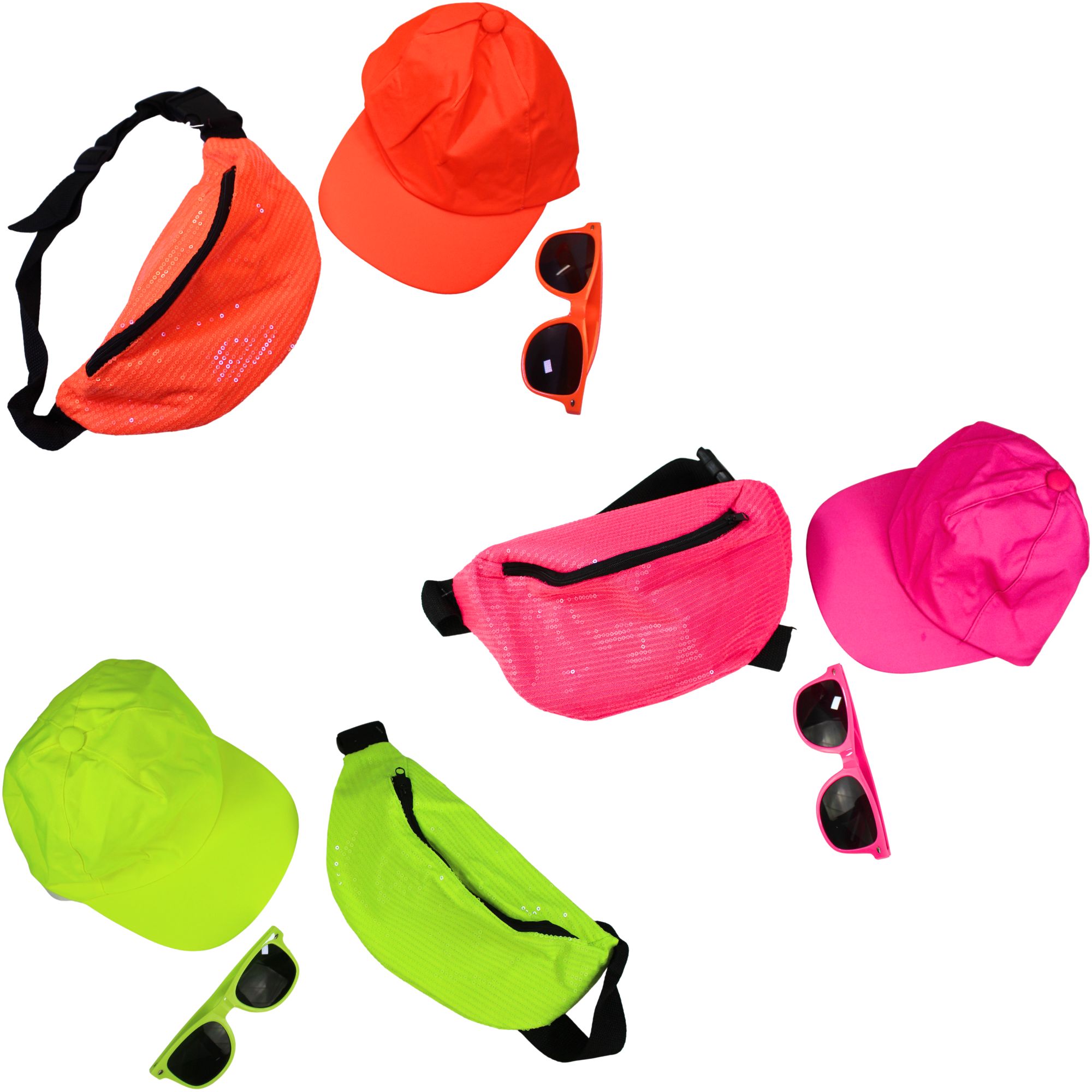 Assorted Adult Neon Costume Accessory Set