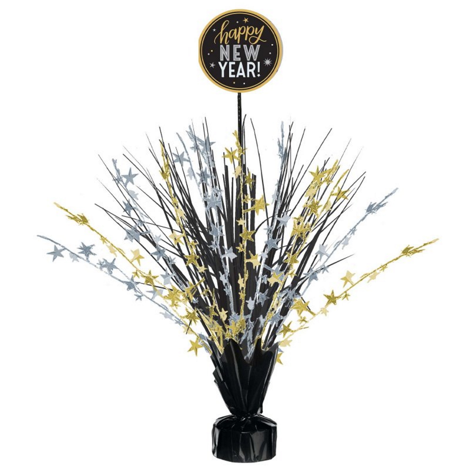 Happy New Year Foil Stars Spray Centrepiece