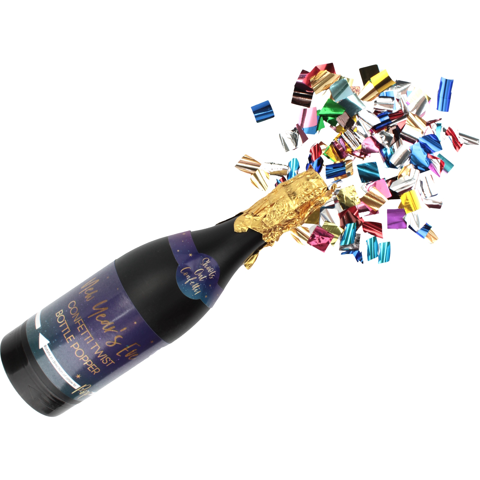 New Years Eve Bottle Confetti Twist Popper