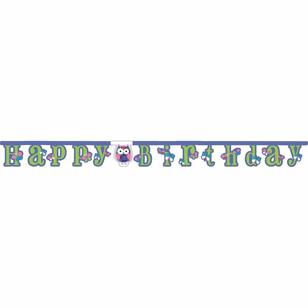 Owl Pal Happy Birthday Banner