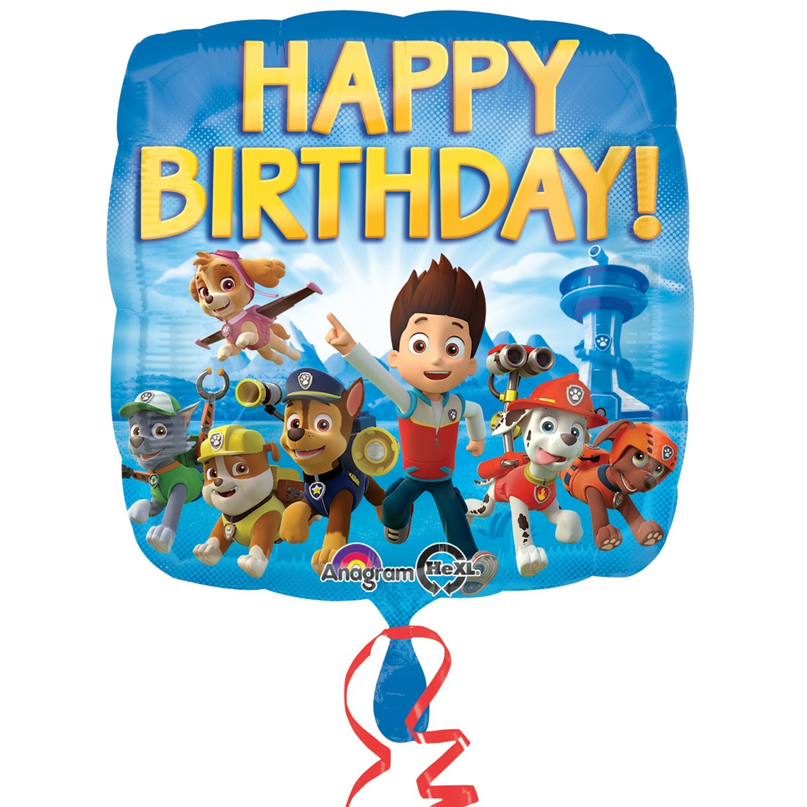 Paw Patrol Happy Birthday Helium Foil Balloon