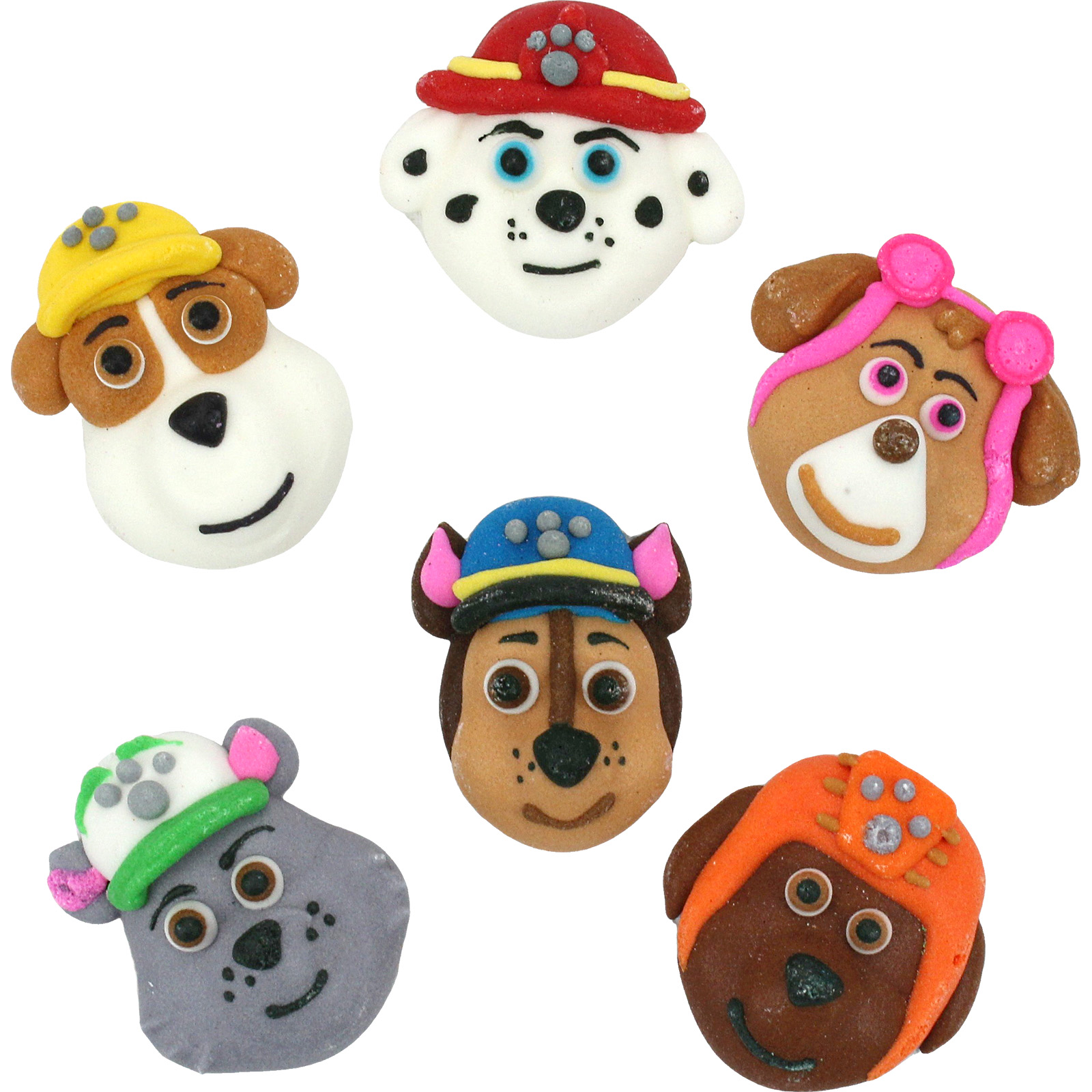 Paw Patrol Edible Sugar Cupcake Decorations (Pack of 6)