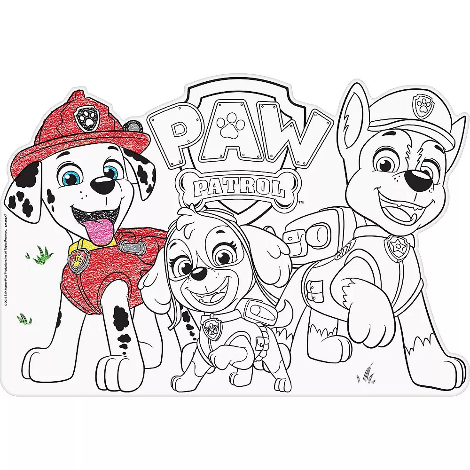 Paw Patrol Adventures Paper Colouring In Placemats (Pack of 8)